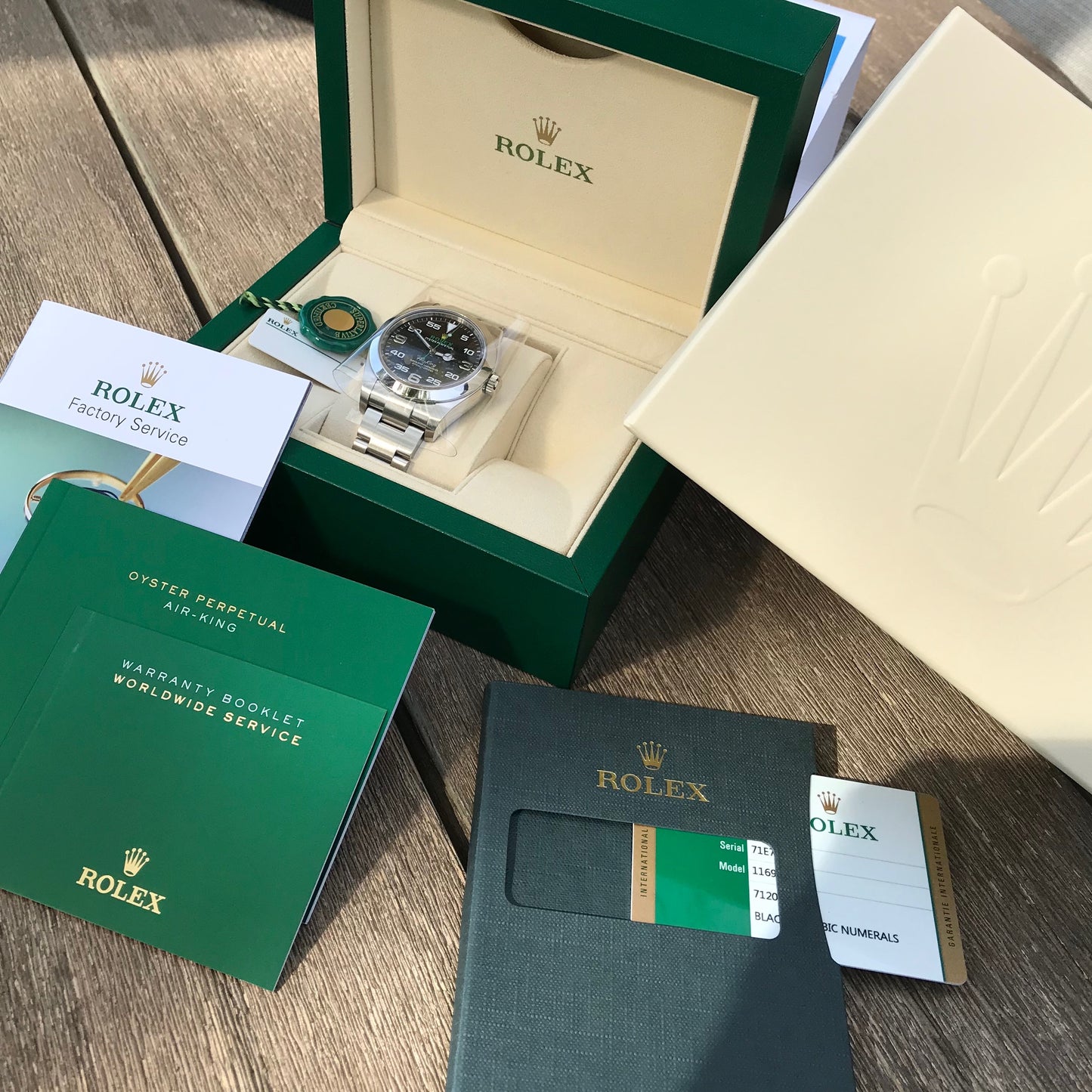 Rolex Oyster Perpetual Air King 116900 40mm Automatic Steel Wristwatch Box Papers - Hashtag Watch Company