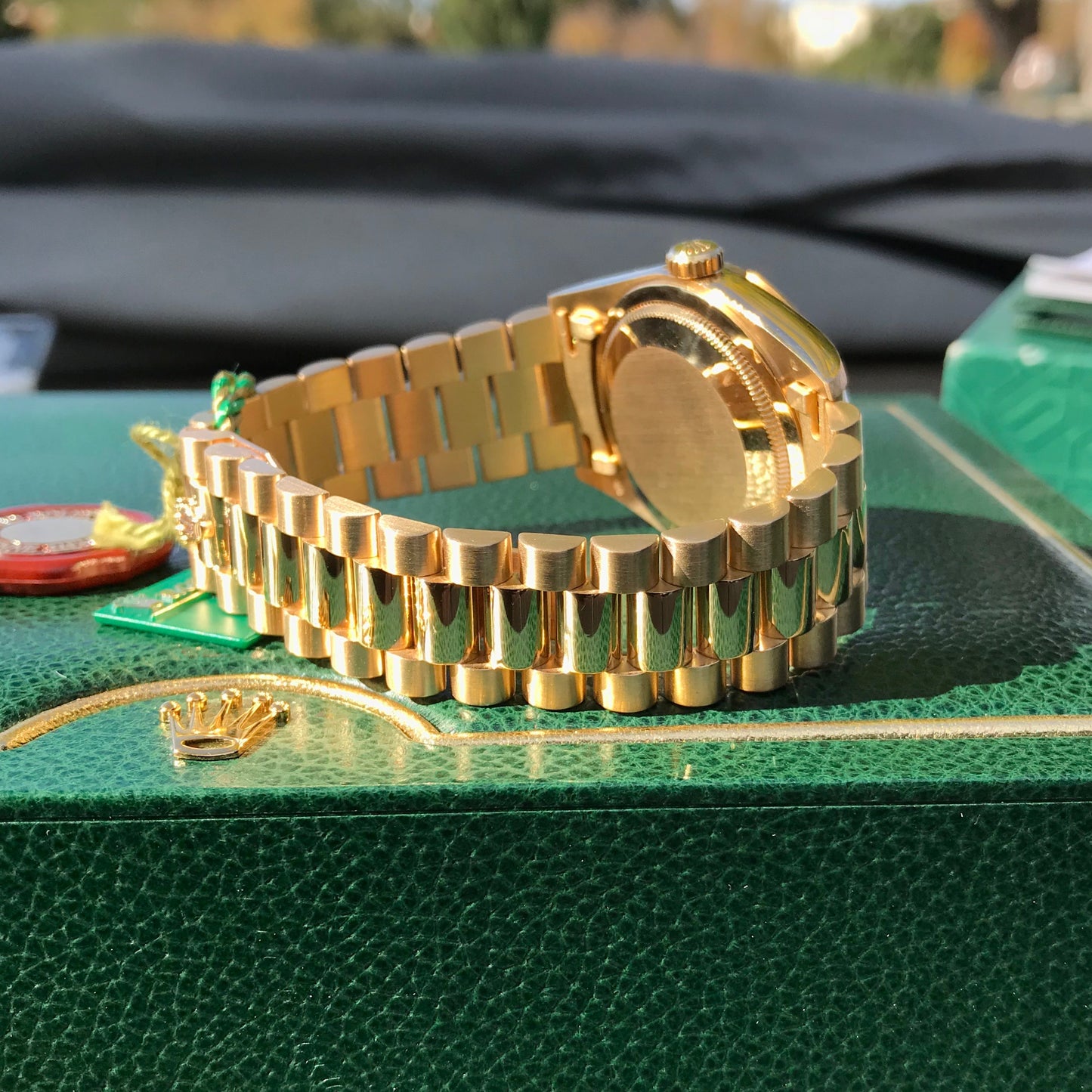 Rolex President 18238 Day Date 18K Yellow Gold Champagne Stick "A" Serial 1999 Box Papers MINT - Hashtag Watch Company