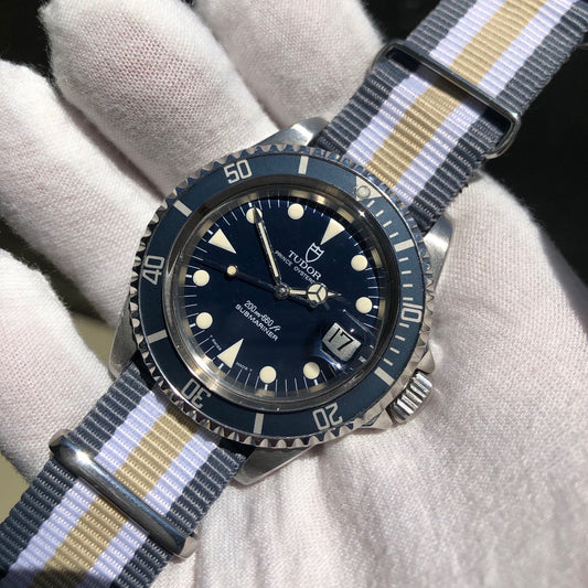 Tudor Submariner 79090 Blue Oysterdate Prince Stainless Steel Wristwatch Circa 1993 - Hashtag Watch Company