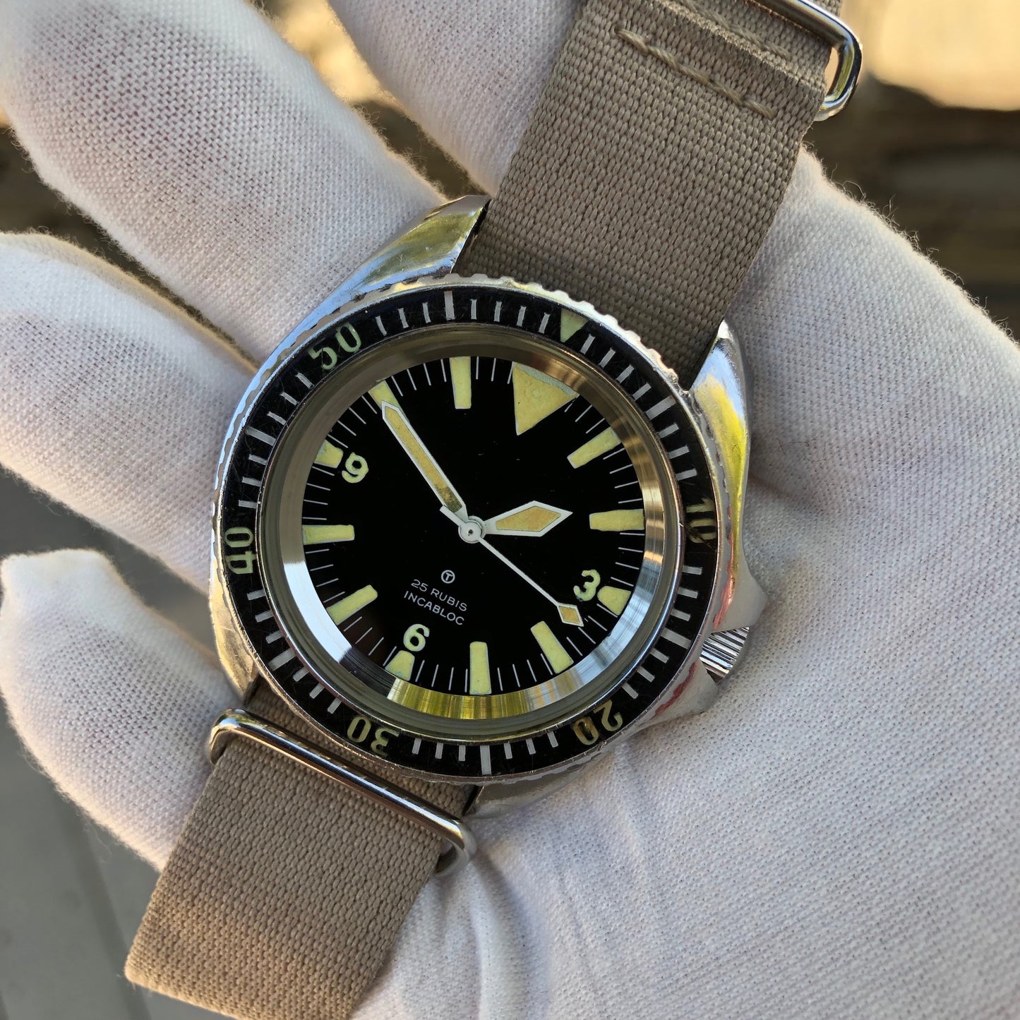 Vintage CWC Cabot Watch Company Royal Navy Sterile Milsub Divers Wristwatch Circa 1980 - Hashtag Watch Company