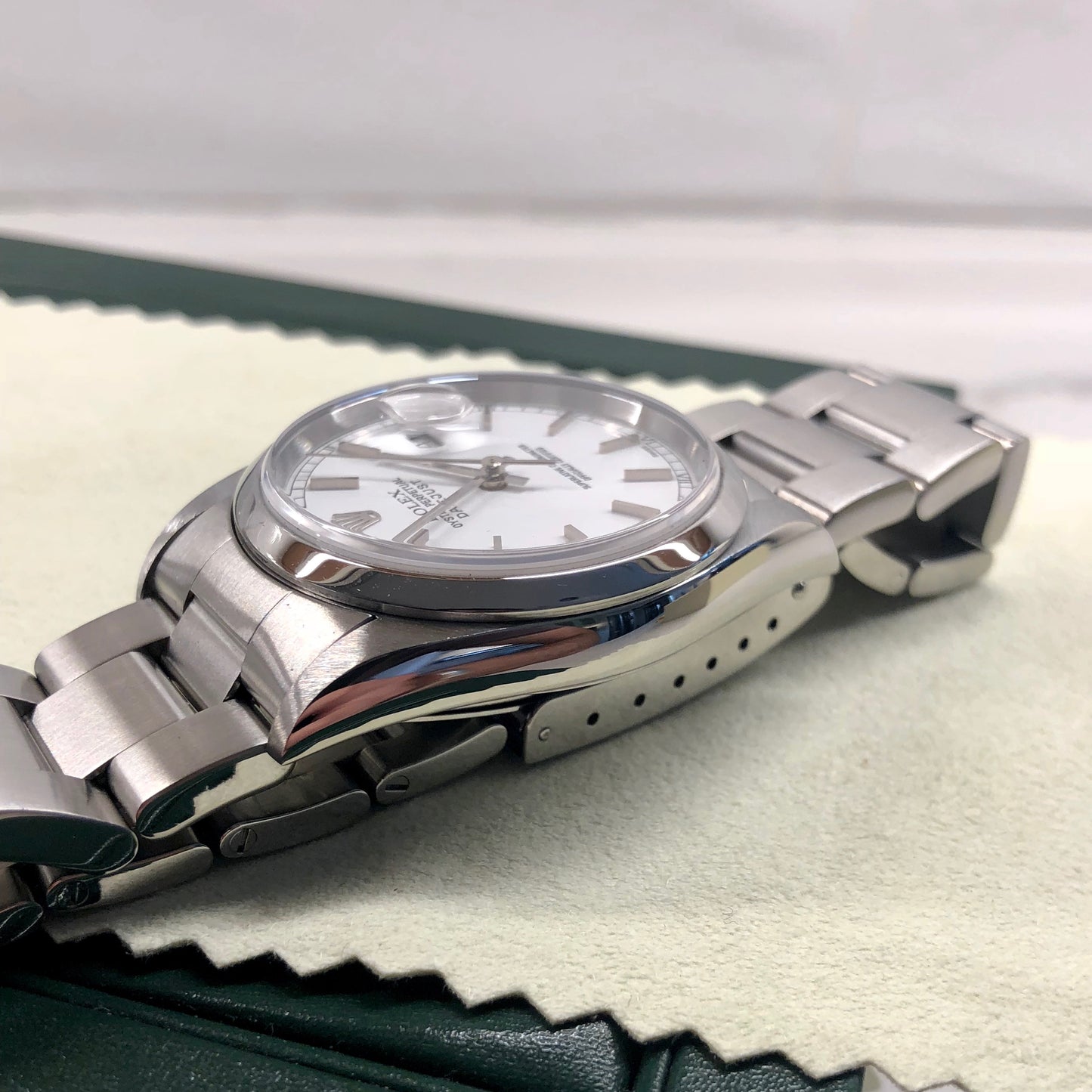 Rolex Datejust 16200 Oyster Perpetual Cal. 3135 White Stick "Y" Serial Wristwatch - Hashtag Watch Company