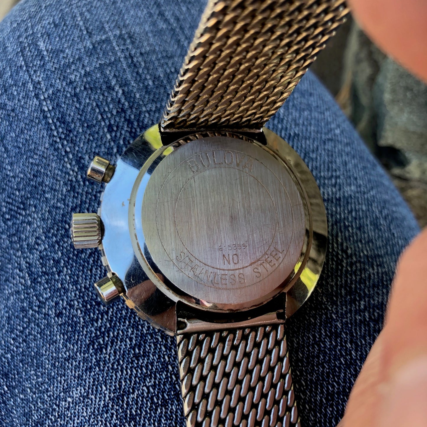 Vintage Bulova Stars And Stripes Valjoux 7736 Steel Chronograph Wristwatch - Hashtag Watch Company