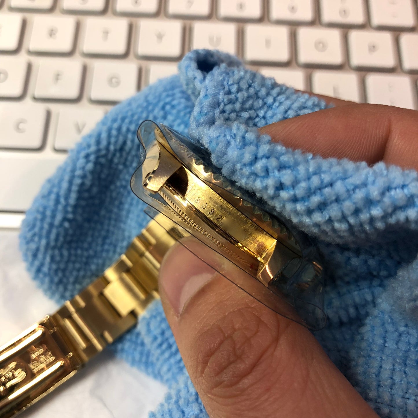 Vintage Rolex Submariner 16808 Purple Color Change 18K Yellow Gold Wristwatch Circa 1984 - Hashtag Watch Company