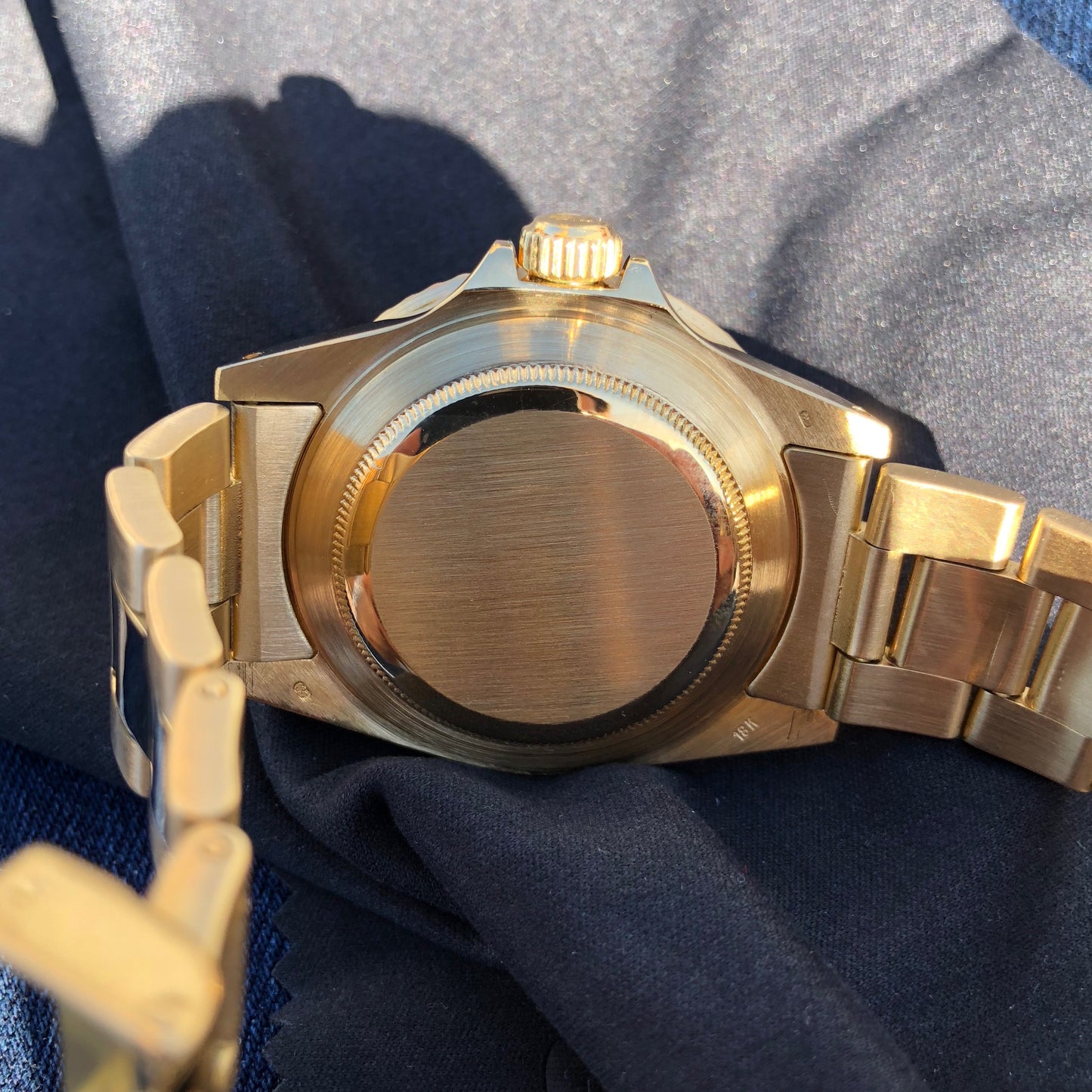 Vintage Rolex Submariner 16808 Purple Color Change 18K Yellow Gold Wristwatch Circa 1984 - Hashtag Watch Company