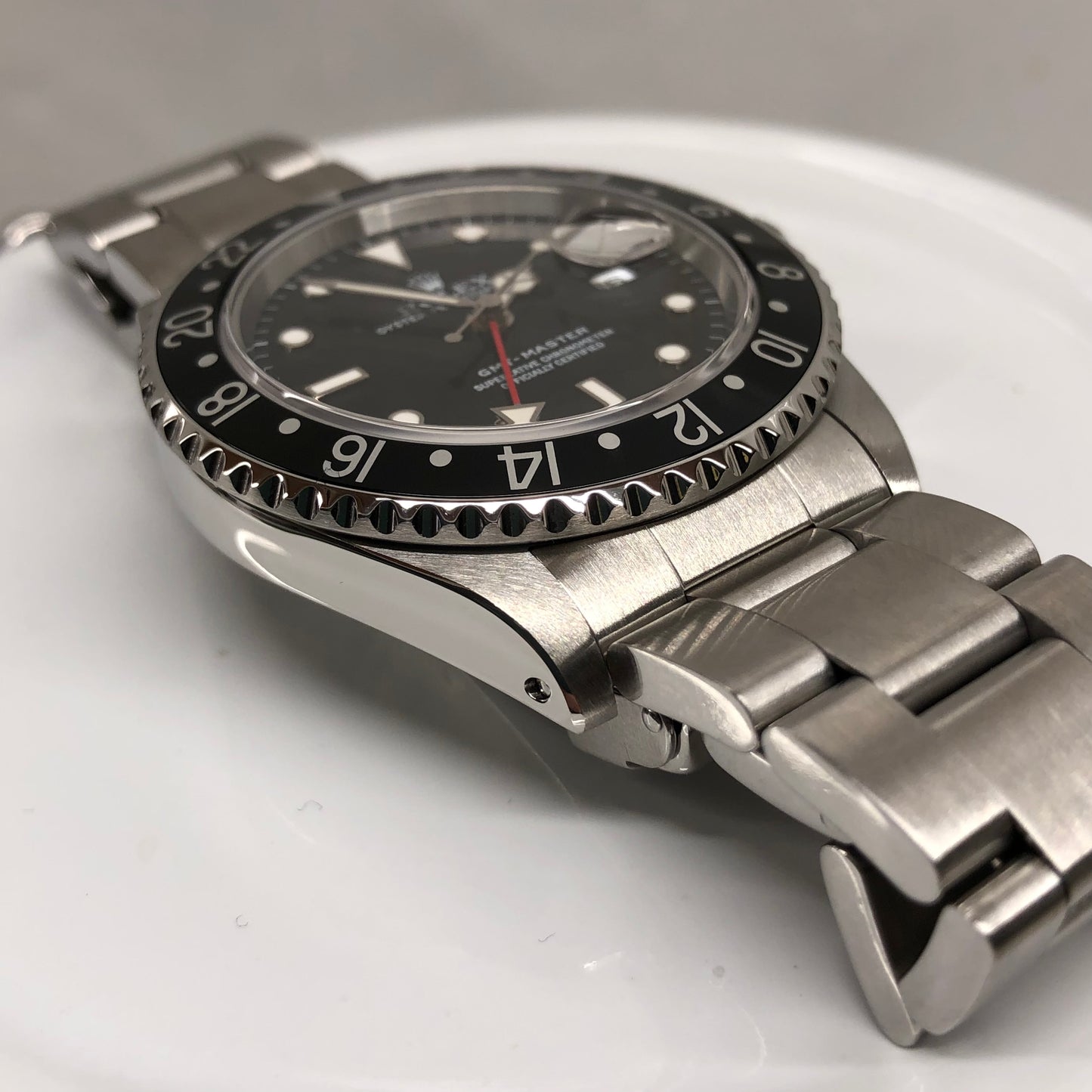 1995 Rolex GMT Master 16700 Stainless Steel Oyster Wristwatch - Hashtag Watch Co.