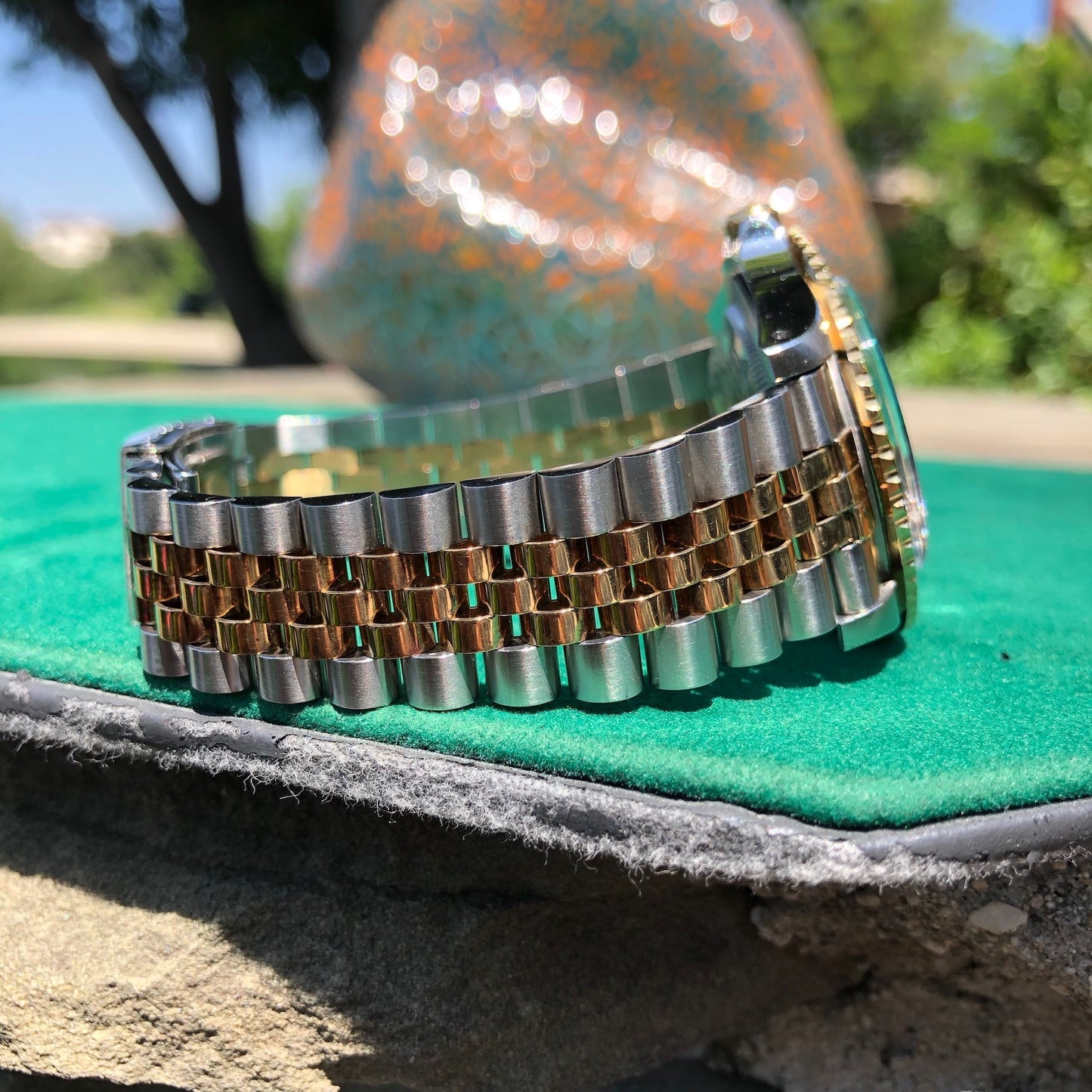 Vintage Rolex GMT MASTER 1675 Radial Dial Black Tiger Eye Nipple Two Tone Jubilee Bracelet Wristwatch Circa 1978 LNOS - Hashtag Watch Company