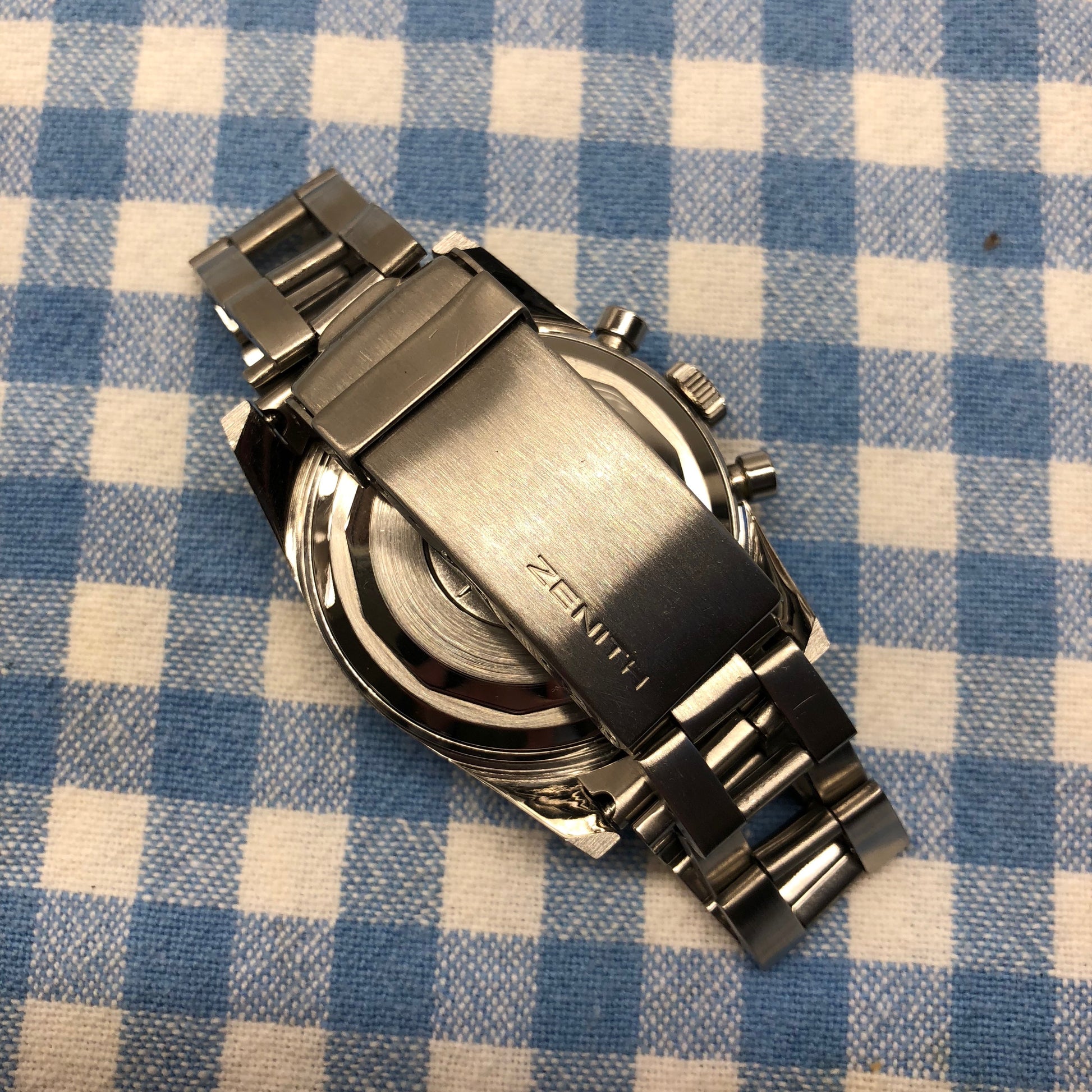 Vintage Zenith El Primero Cover Girl A3818 Steel Chronograph Automatic Gay Freres Wristwatch - Hashtag Watch Company