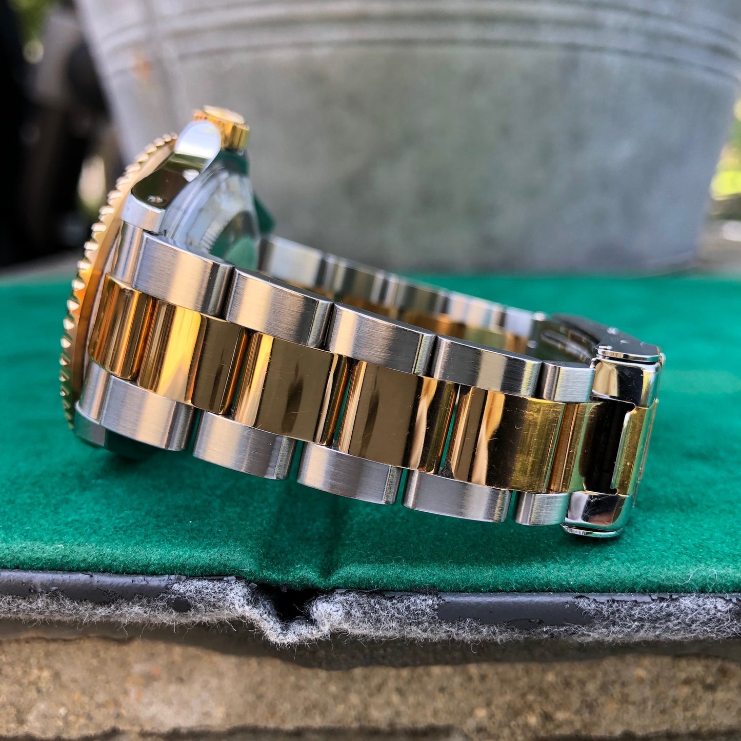 Rolex Submariner Date 16613 Blue Two Tone Stainless Steel Gold Wristwatch Box Papers Circa 2000 Unpolished - Hashtag Watch Company