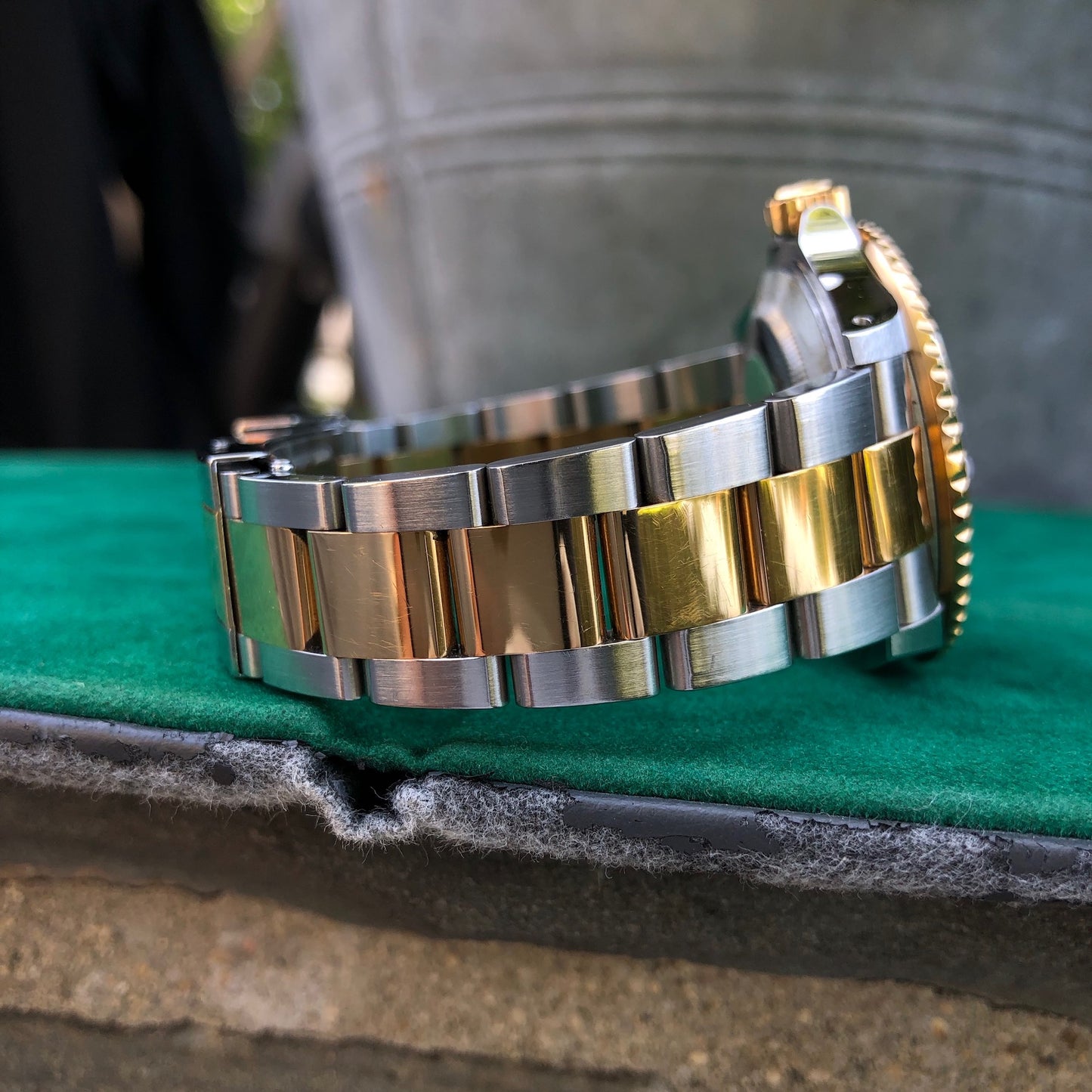 Rolex Submariner Date 16613 Blue Two Tone Stainless Steel Gold Wristwatch Box Papers Circa 2000 Unpolished - Hashtag Watch Company