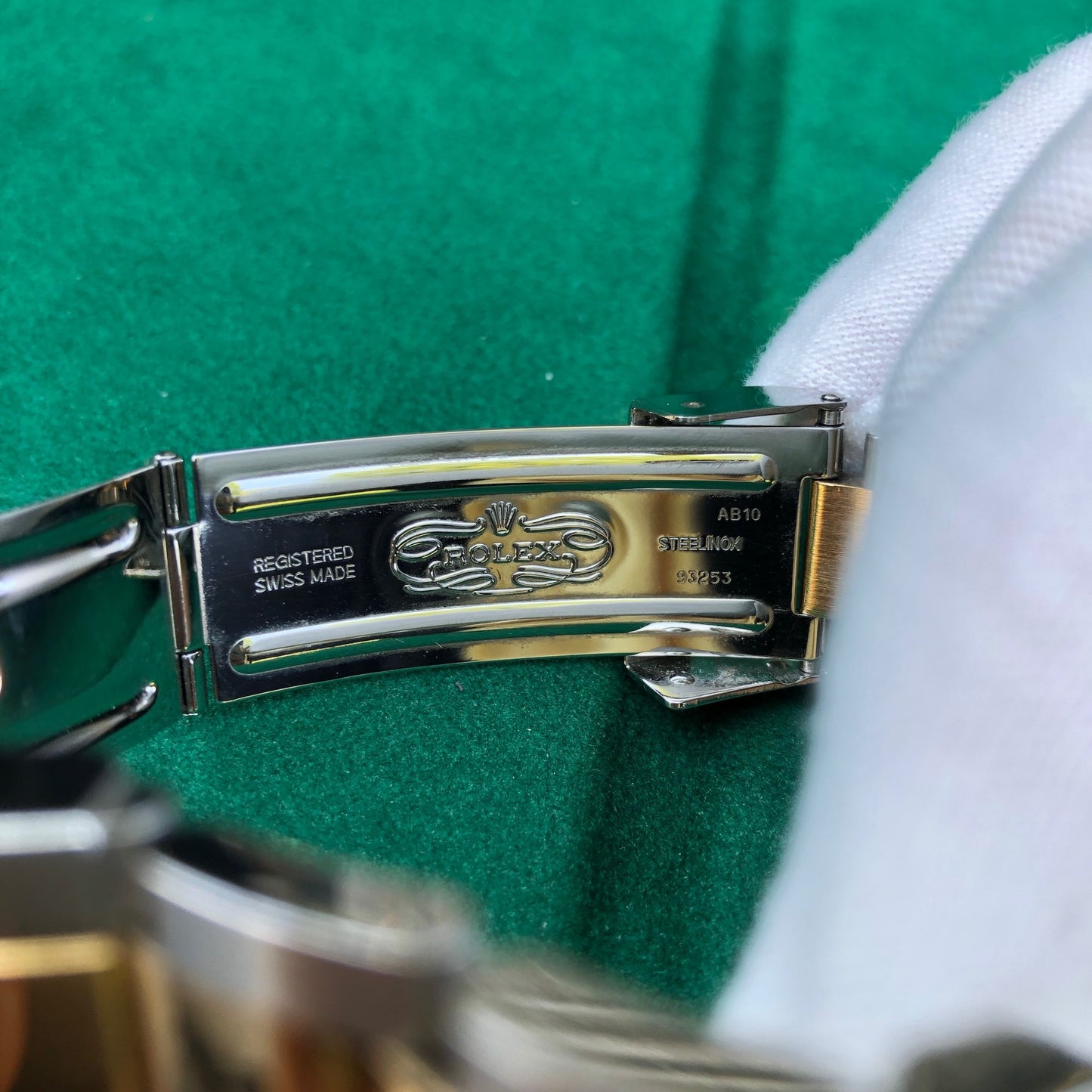 Rolex Submariner Date 16613 Blue Two Tone Stainless Steel Gold Wristwatch Box Papers Circa 2000 Unpolished - Hashtag Watch Company