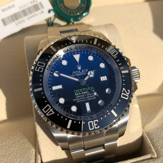 Rolex DeepSea Seadweller Deep Blue Ceramic 116660 James Cameron Wristwatch Box Papers - Hashtag Watch Company