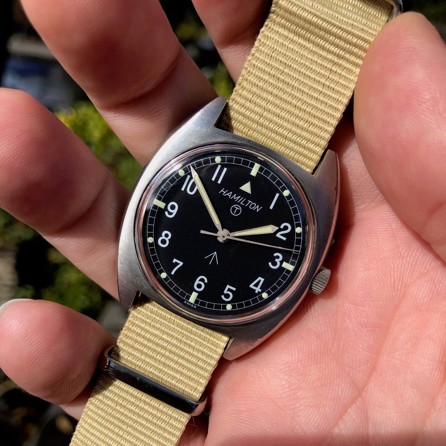 Vintage Hamilton W10 Military Steel Caliber 2750 Manual Wind Wristwatch Circa 1973 - Hashtag Watch Company