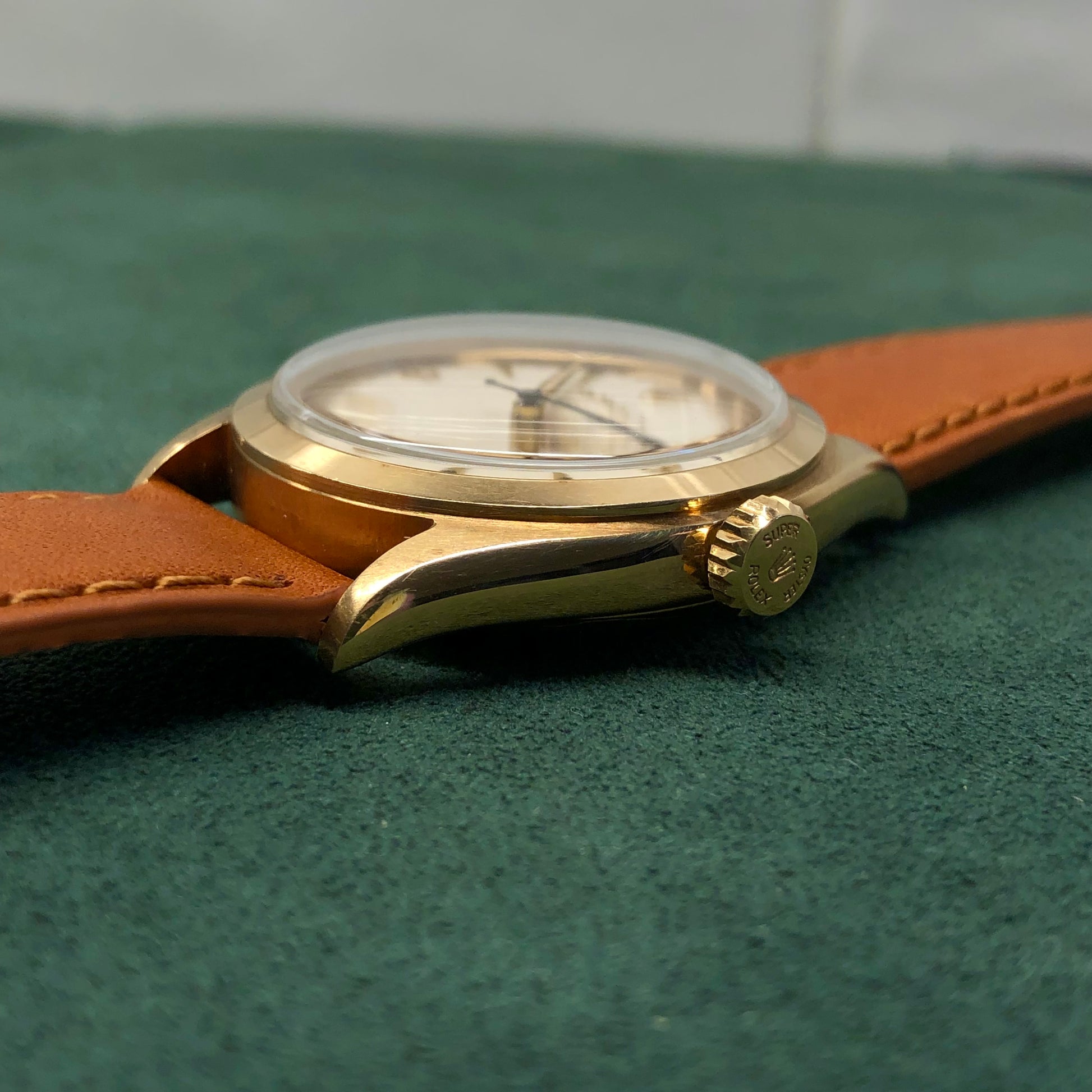 1958 Rolex Oyster Perpetual 6084 14K Yellow Gold Automatic Original Dial Wristwatch - Hashtag Watch Co.