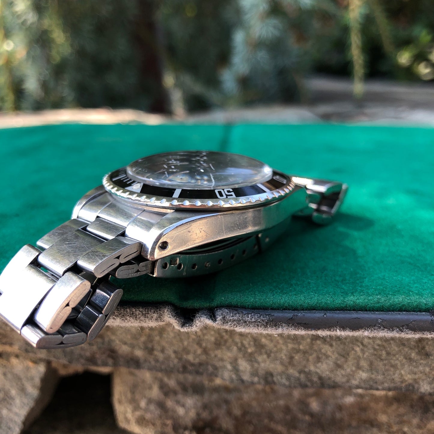 Vintage Rolex Submariner 5513 Meters Frist Dial Matte Black Wristwatch Circa 1967 - Hashtag Watch Company
