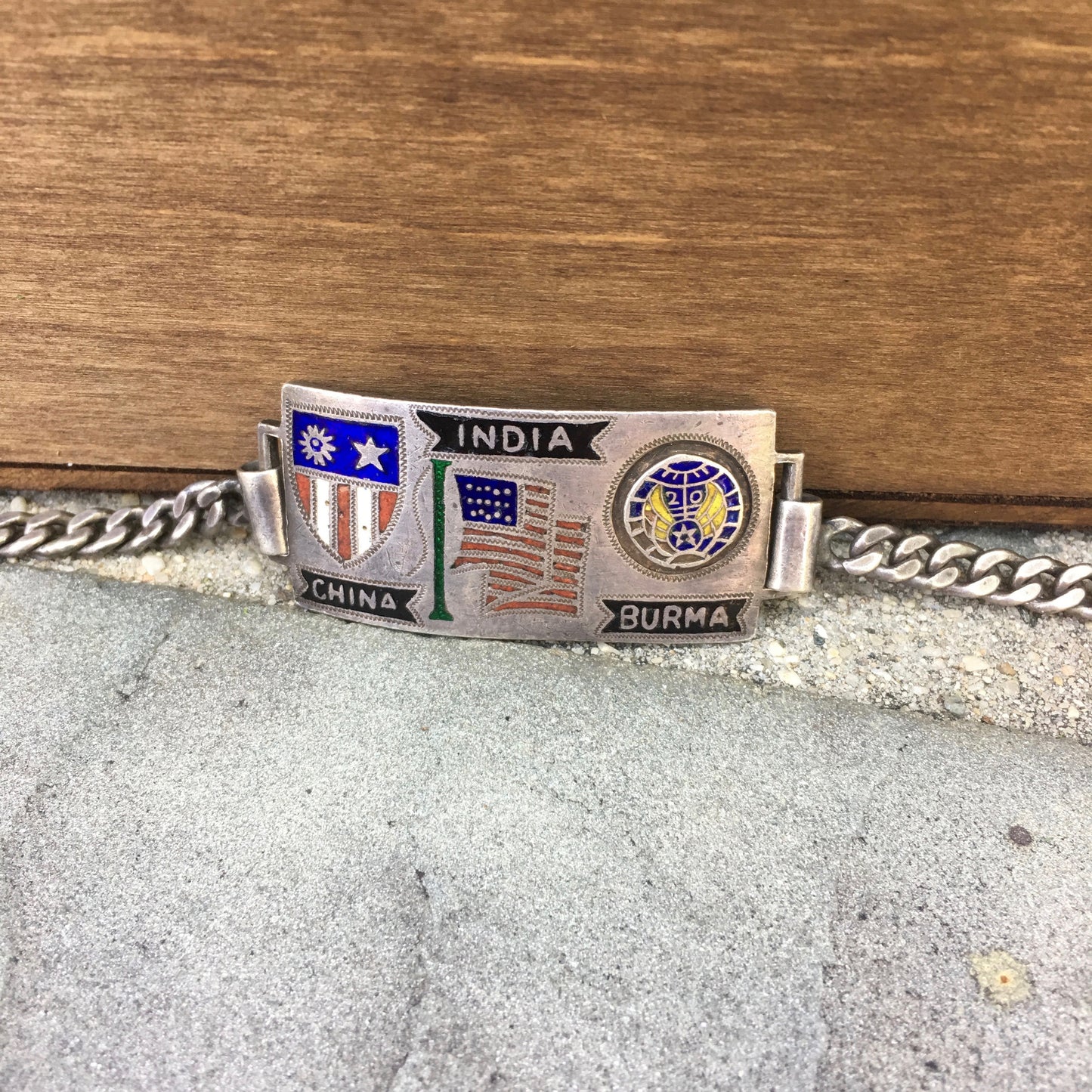 Vintage WW II Original CBI China Burma Inda Theatre Sterling Silver Bracelet - Hashtag Watch Company