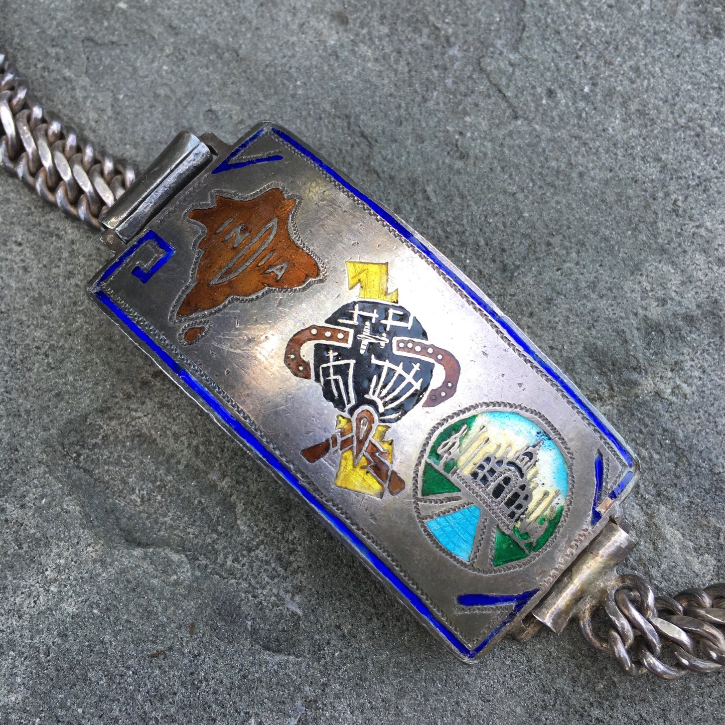 Vintage WW II Original CBI China Burma Inda Theatre Sterling Silver Bracelet - Hashtag Watch Company