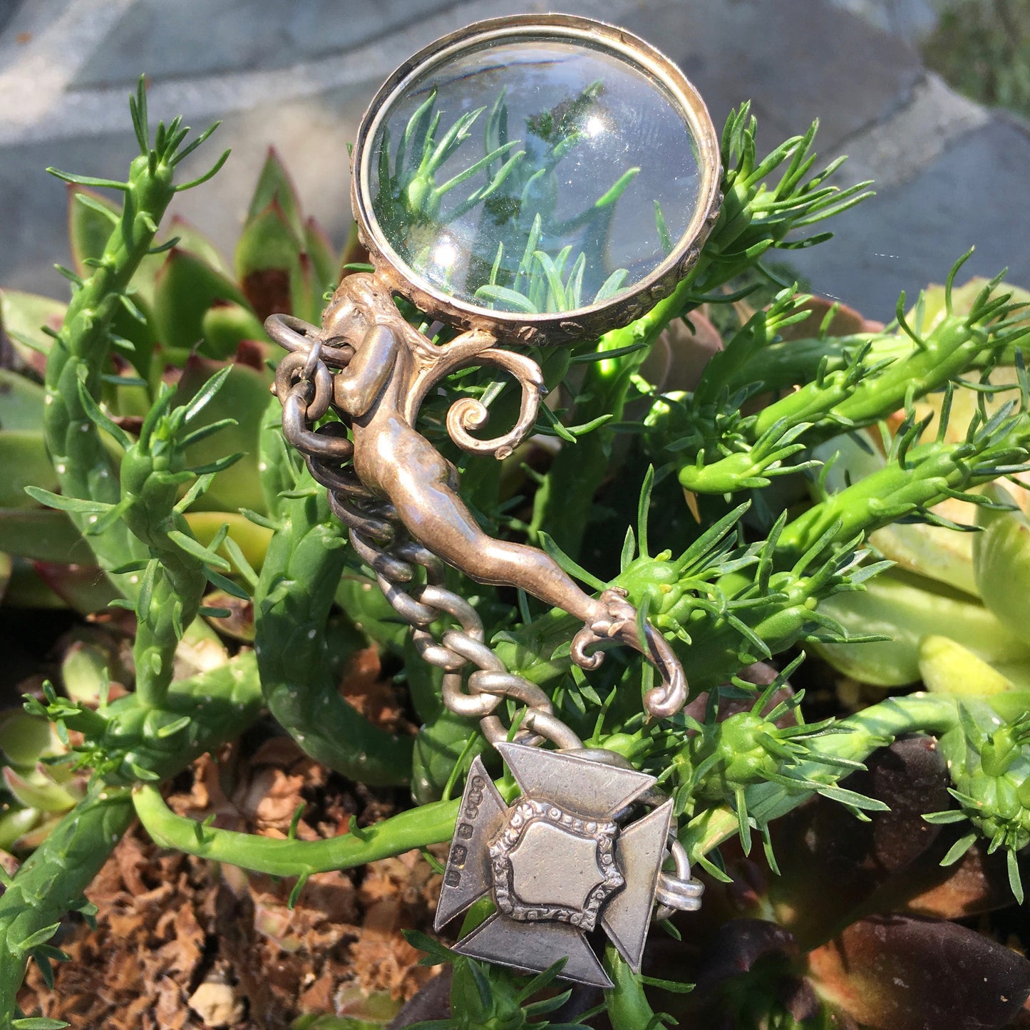 Vintage Antique Sterling Silver Victorian Era Decorative Magnifier Loupe - Hashtag Watch Company