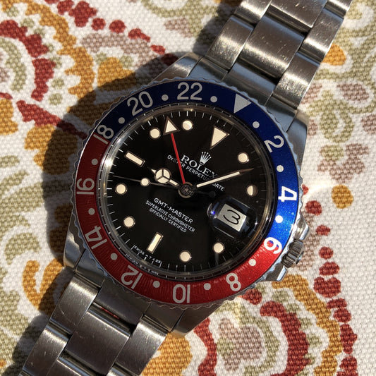 1984 Vintage Rolex GMT MASTER 16750 Pepsi US AIR FORCE Wristwatch - Hashtag Watch Company