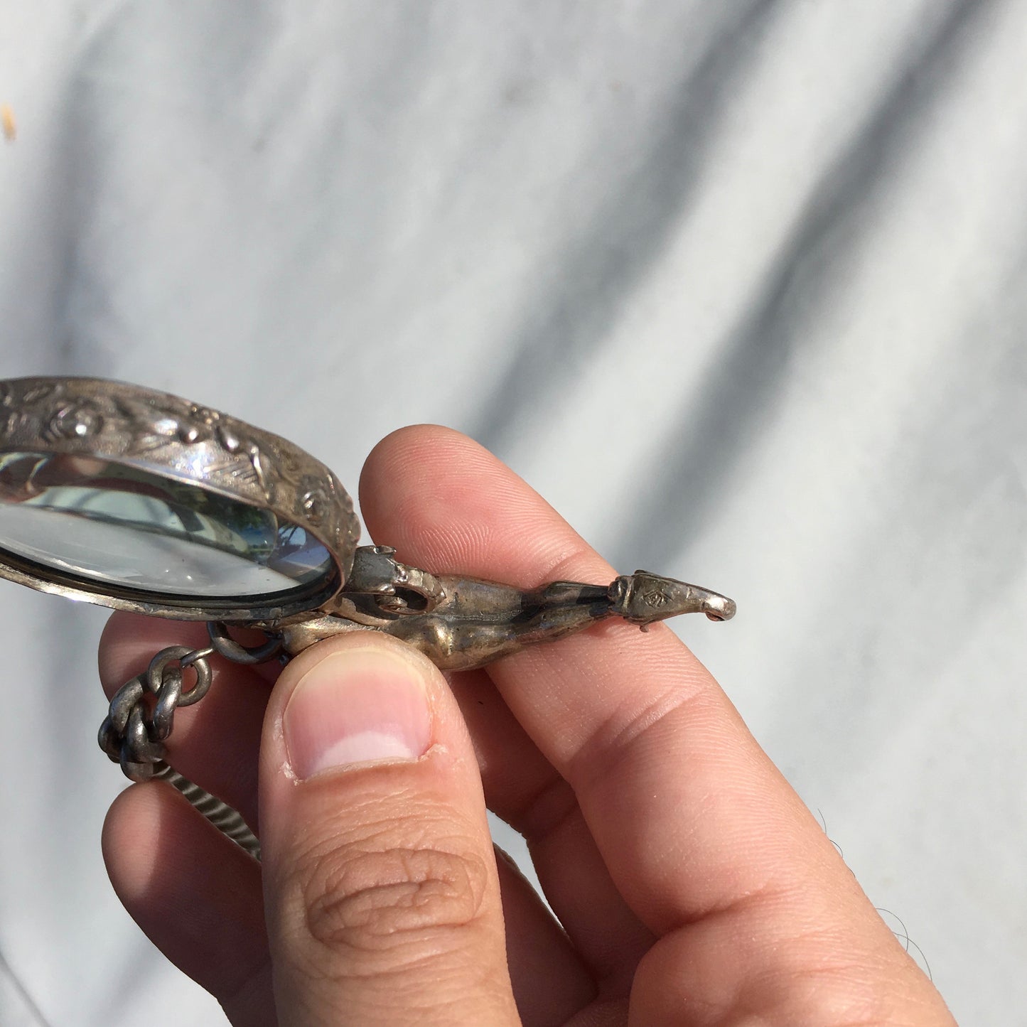 Vintage Antique Sterling Silver Victorian Era Decorative Magnifier Loupe - Hashtag Watch Company