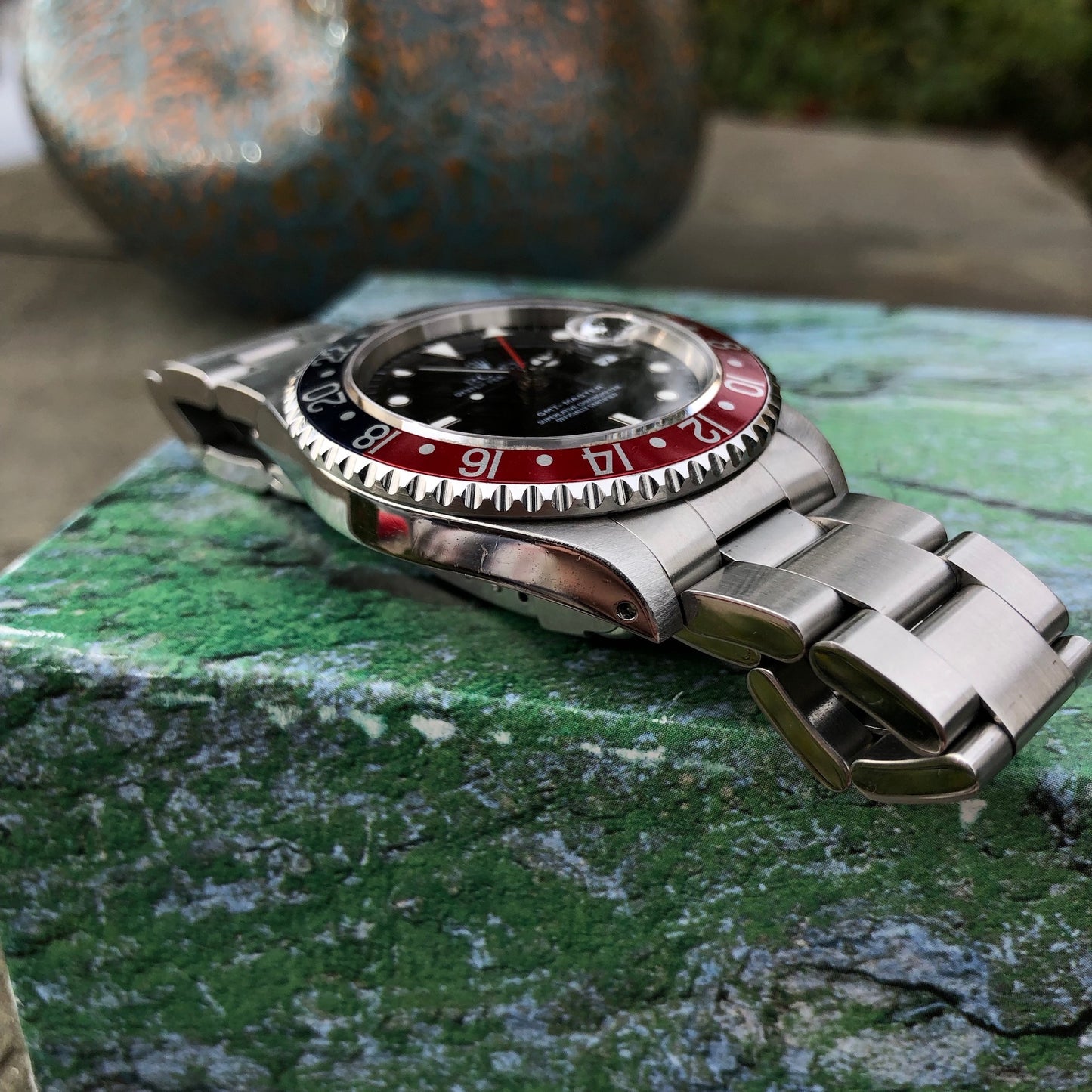 Rolex GMT Master 16700 Stainless Steel Pepsi "U" Serial Caliber 3175 Wristwatch Box Papers Circa 1997 - Hashtag Watch Company