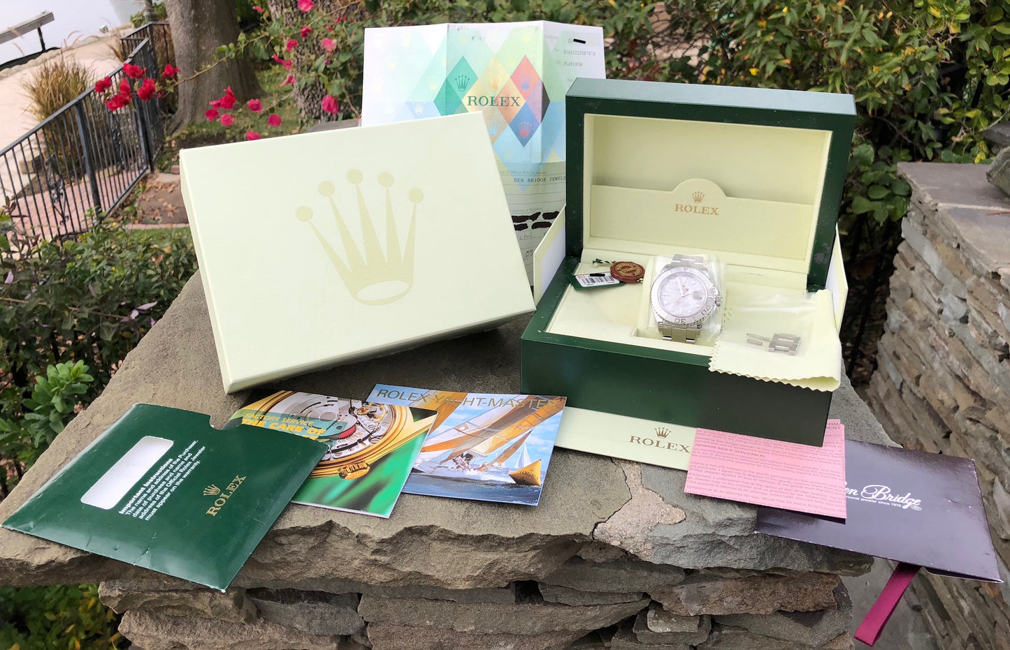Rolex Yachtmaster 16622 Platinum 40mm Steel Oyster Z Serial Wristwatch Box & Papers Circa 2006 - Hashtag Watch Company