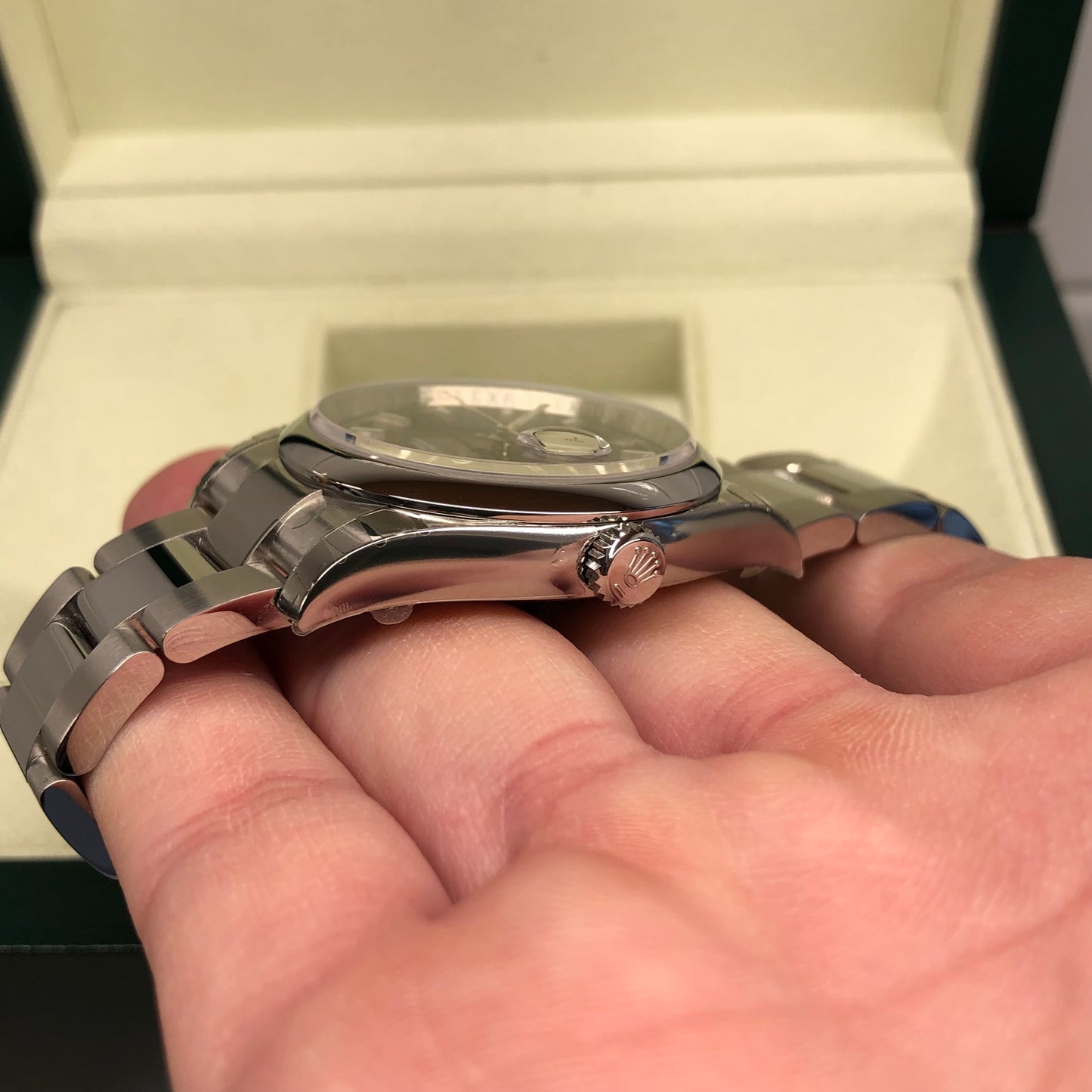 2014 Rolex Datejust 116200 Blue Oyster 36mm Smooth Bezel Wristwatch with Box and Papers Unworn Factory Wrapped - Hashtag Watch Company
