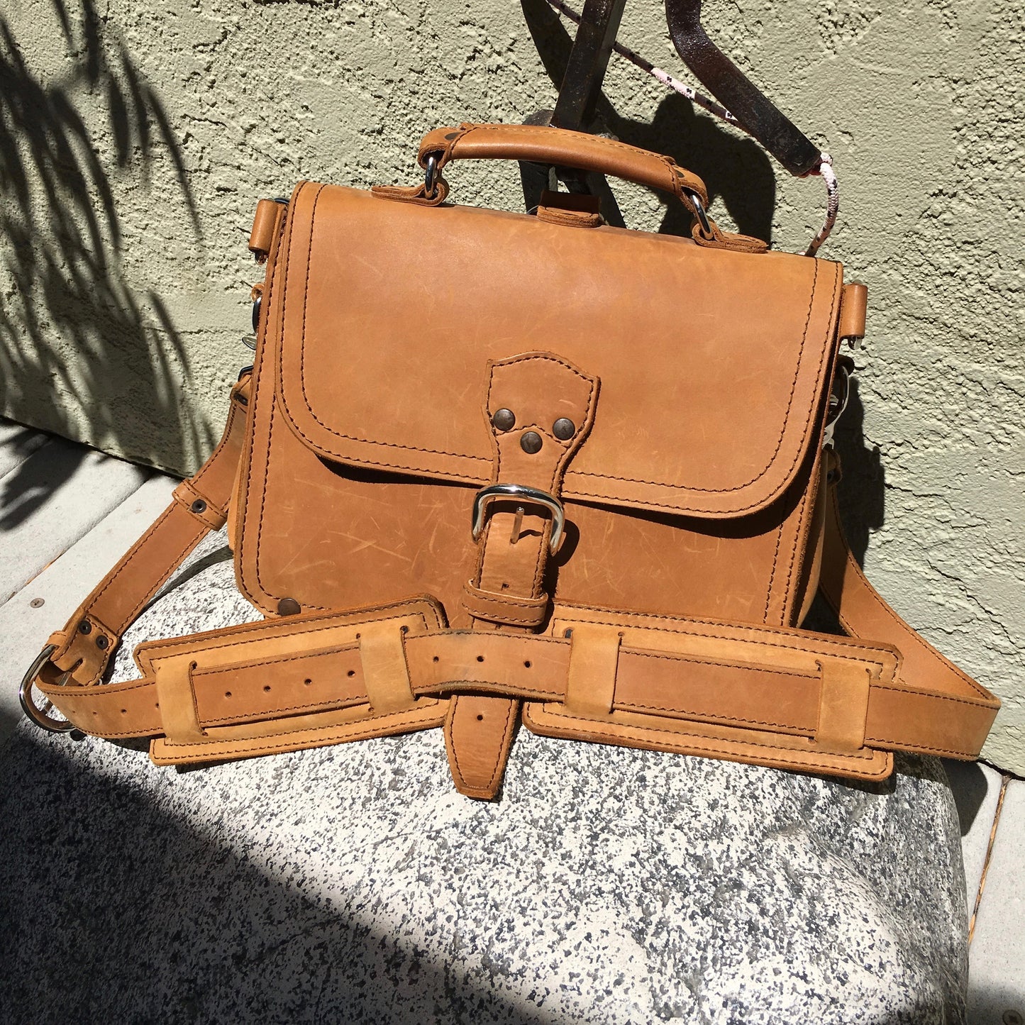 Saddleback Leather Company Tan Leather Tobacco Small Shoulder Bag - Hashtag Watch Company