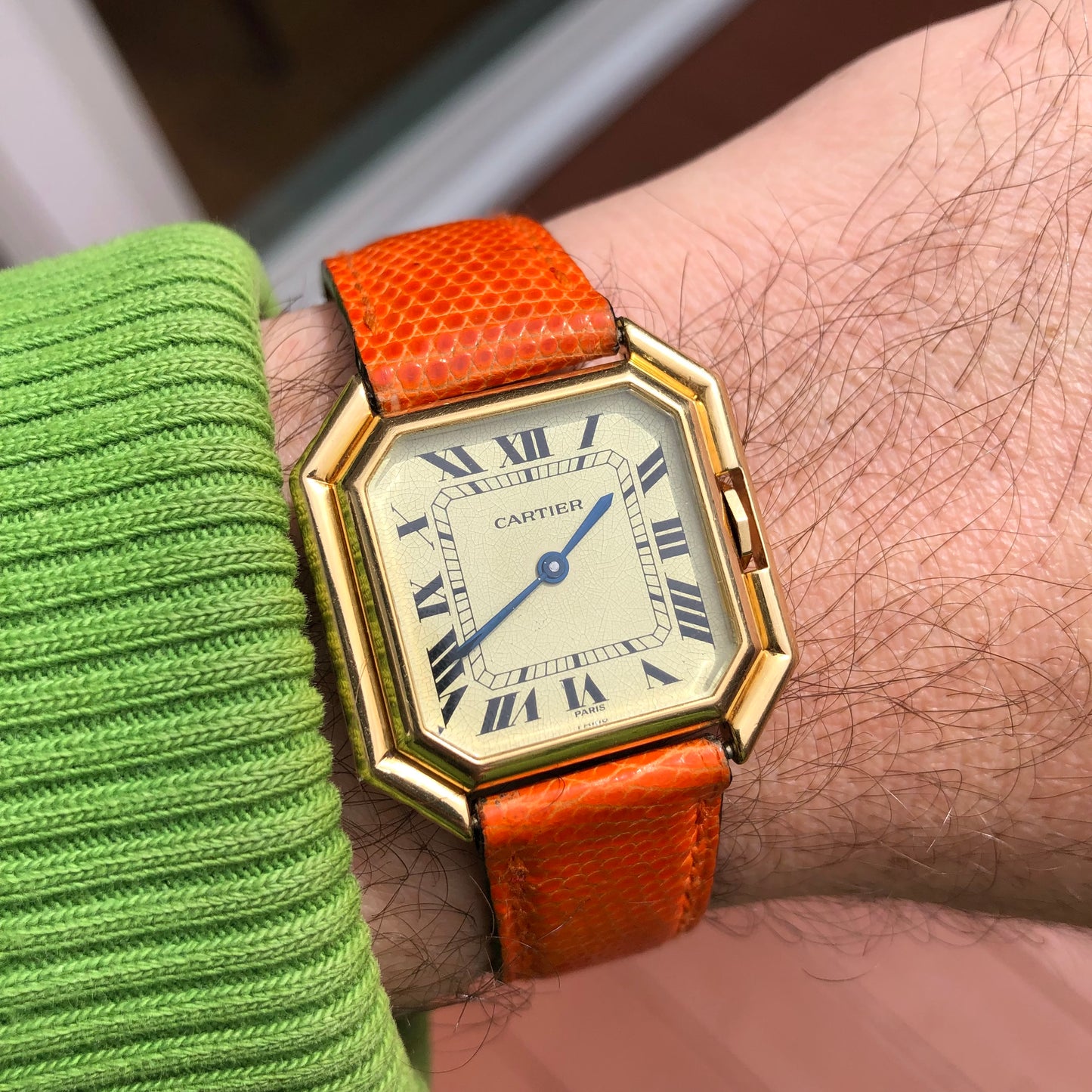 Cartier Ceinture Automatique Jumbo 18K Yellow Gold Paris Leather Vintage 31mm Wristwatch - Hashtag Watch Company