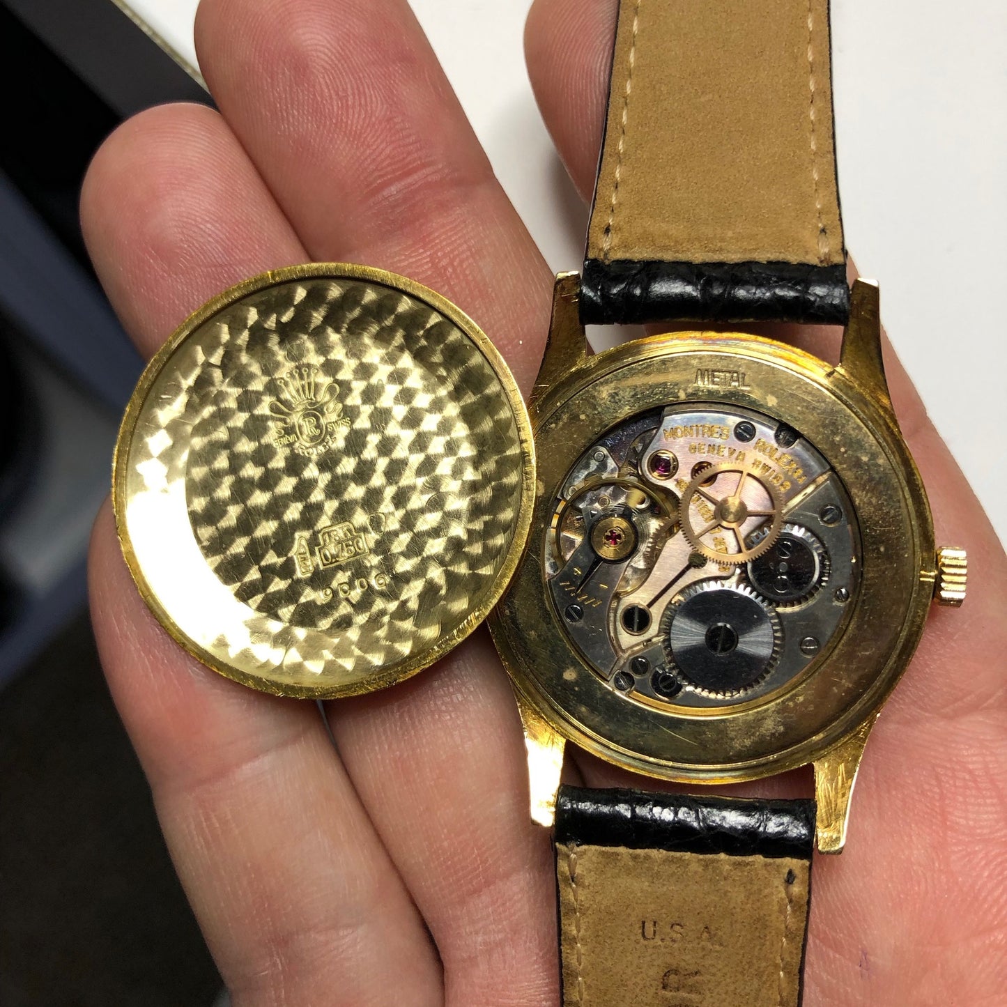 Vintage Rolex Precision 9006 18K Gold 34mm Manual Wind Caliber 1210 Wristwatch - Hashtag Watch Company