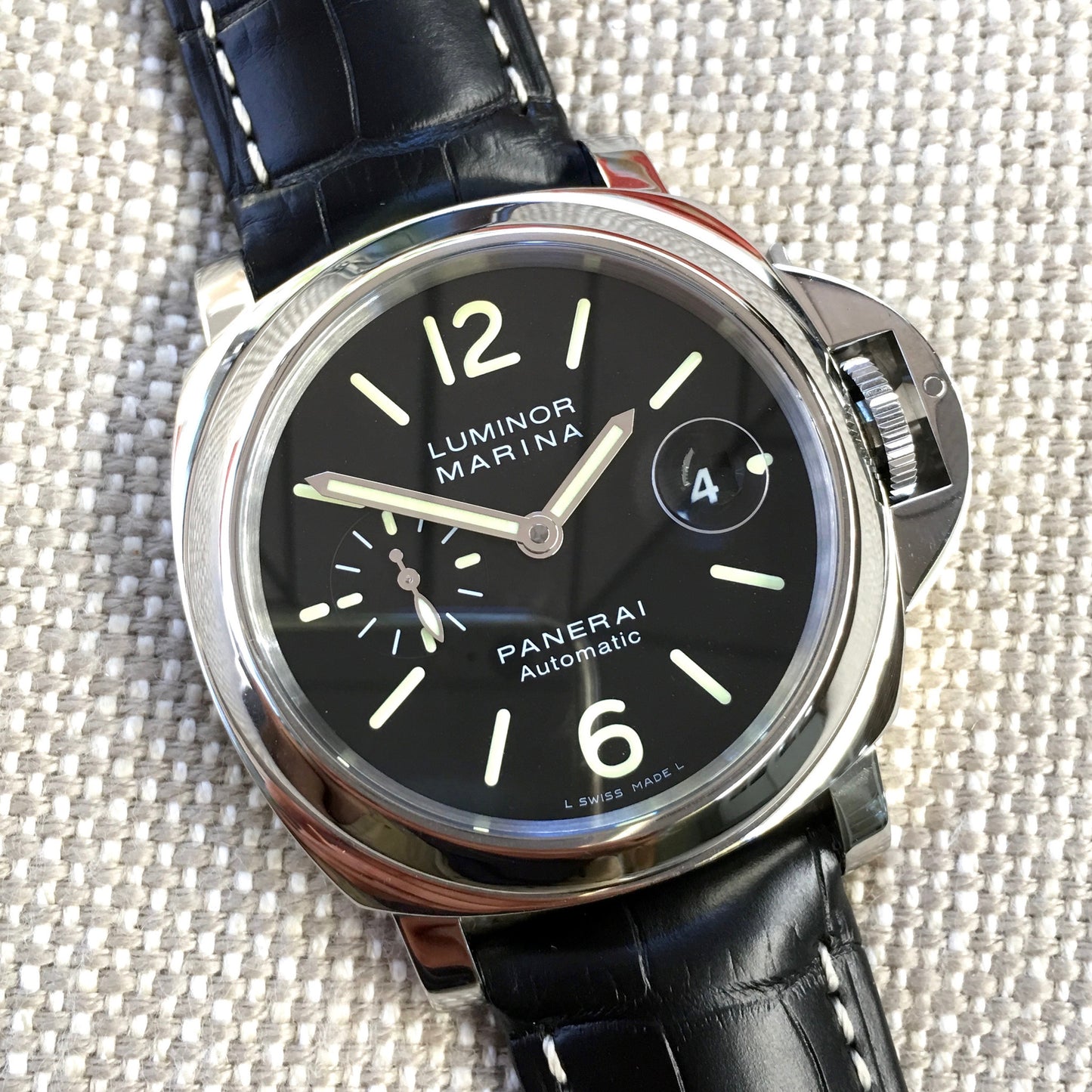 Panerai Luminor Marina PAM 104 44mm "O" Series 2012 Steel Automatic Watch - Hashtag Watch Company