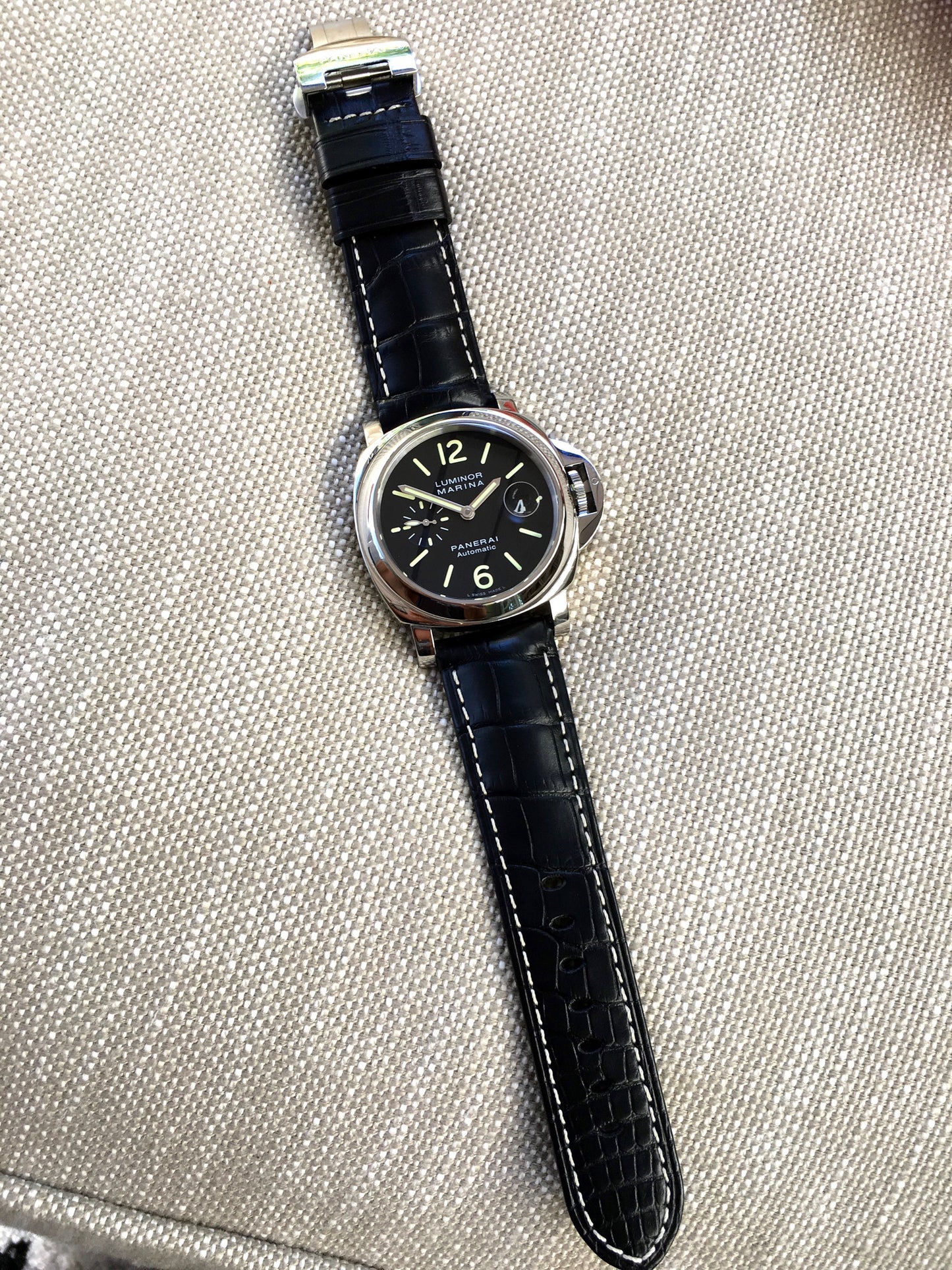 Panerai Luminor Marina PAM 104 44mm "O" Series 2012 Steel Automatic Watch - Hashtag Watch Company
