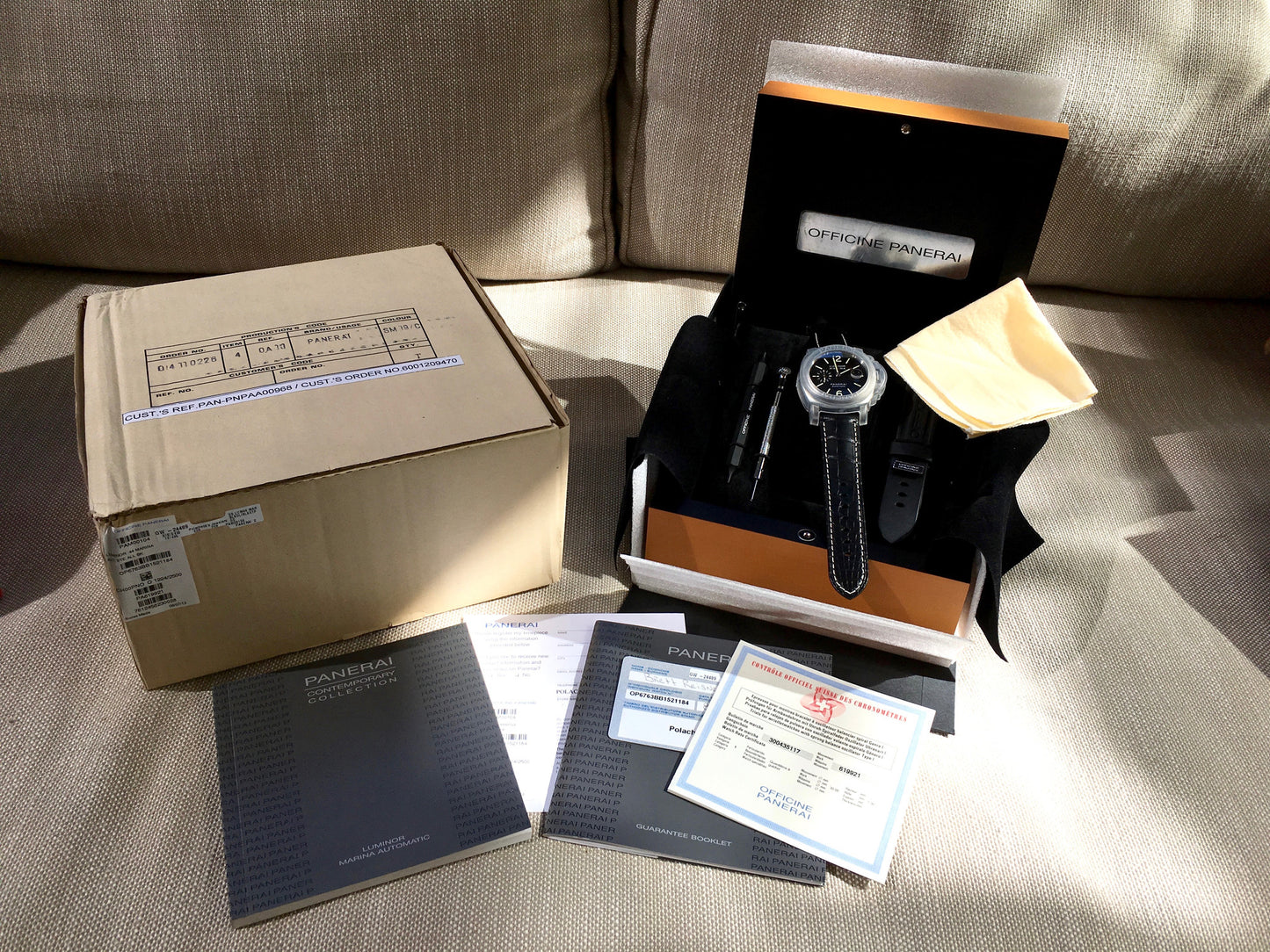 Panerai Luminor Marina PAM 104 44mm "O" Series 2012 Steel Automatic Watch - Hashtag Watch Company