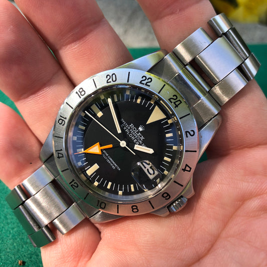 Vintage Rolex Explorer II 1655 Steve McQueen Straight Hand First Series Wristwatch Box Papers Circa 1971 - Hashtag Watch Company