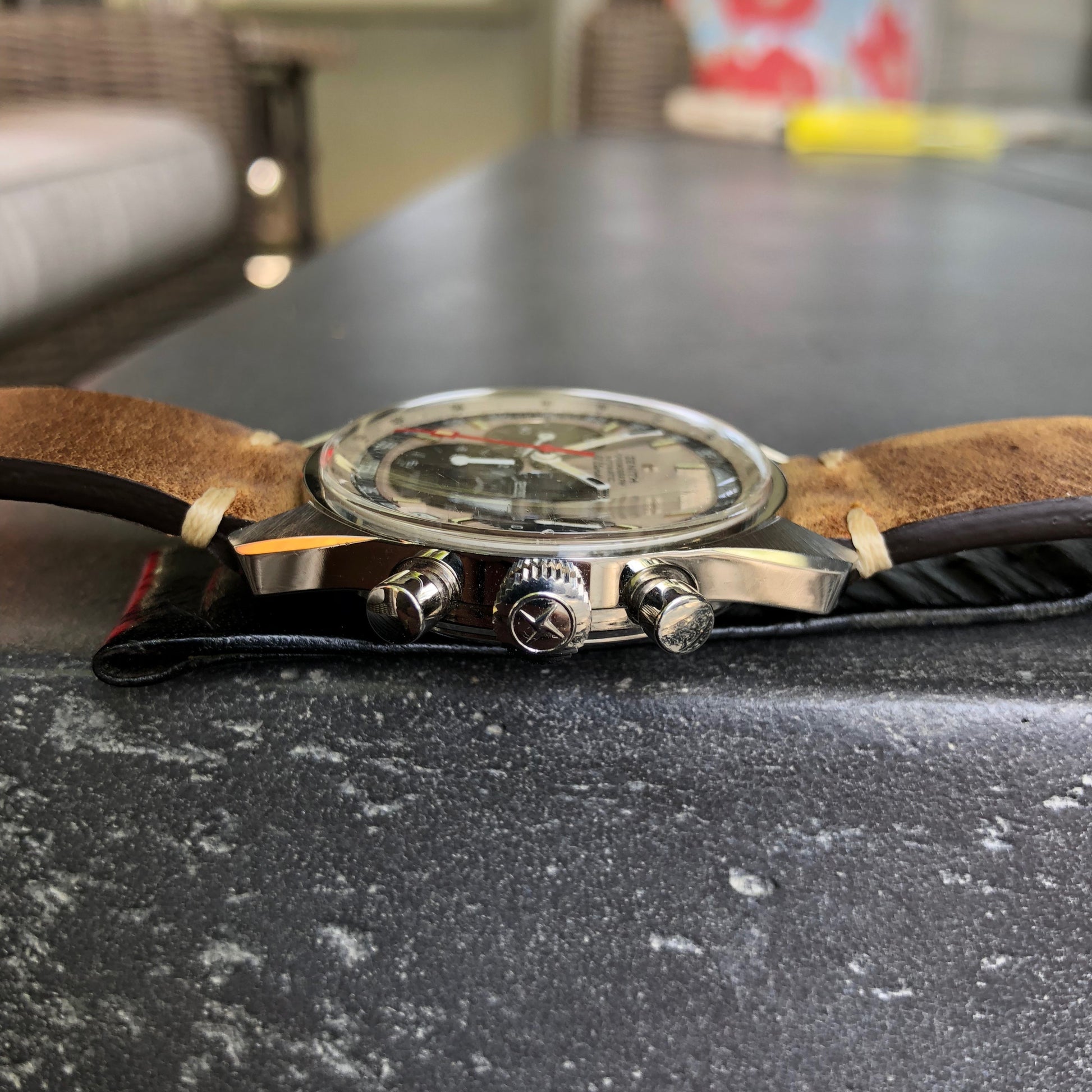 Vintage Zenith El Primero A386 Steel Chronograph Automatic Gay Freres Wristwatch - Hashtag Watch Company