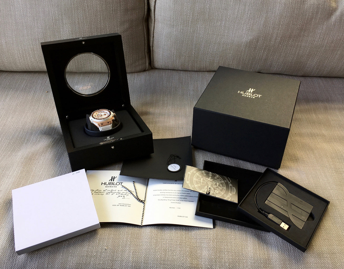 Hublot King Power Foudroyante 715.OE.2118.RW 18K Rose Gold Chronograph Watch - Hashtag Watch Company