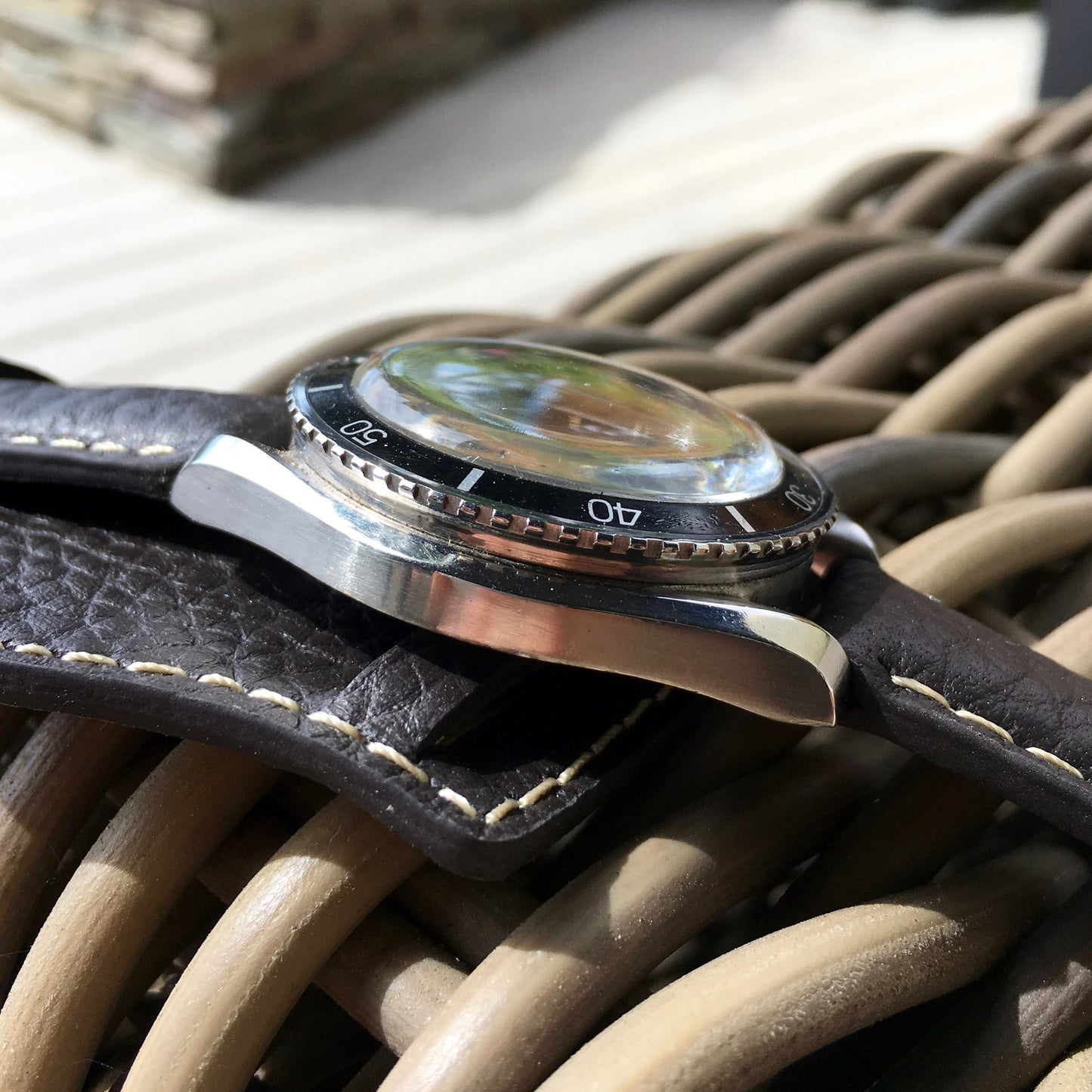 Vintage Eberhard & Co. Scafograf 300 Roulette Date Stainless Steel Watch - Hashtag Watch Company