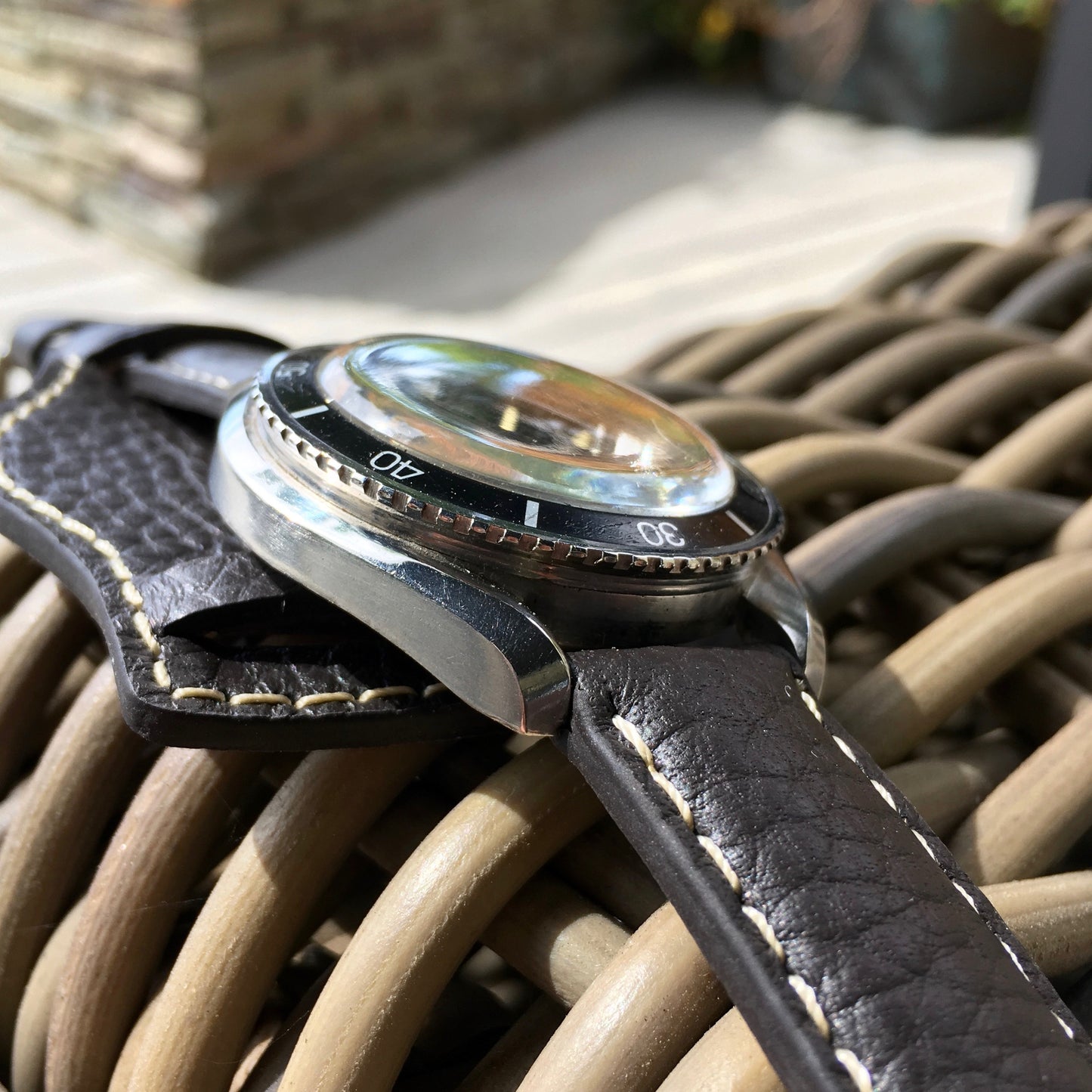 Vintage Eberhard & Co. Scafograf 300 Roulette Date Stainless Steel Watch - Hashtag Watch Company