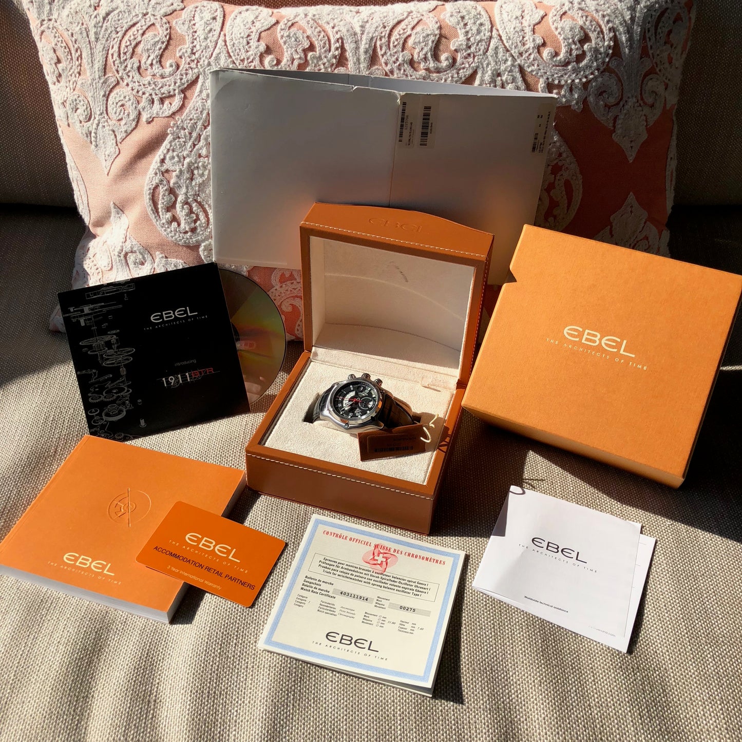 Ebel Tekton 1911 Caliber 139 Stainless Steel 45mm Chronograph Automatic Wristwatch Box & Papers - Hashtag Watch Company