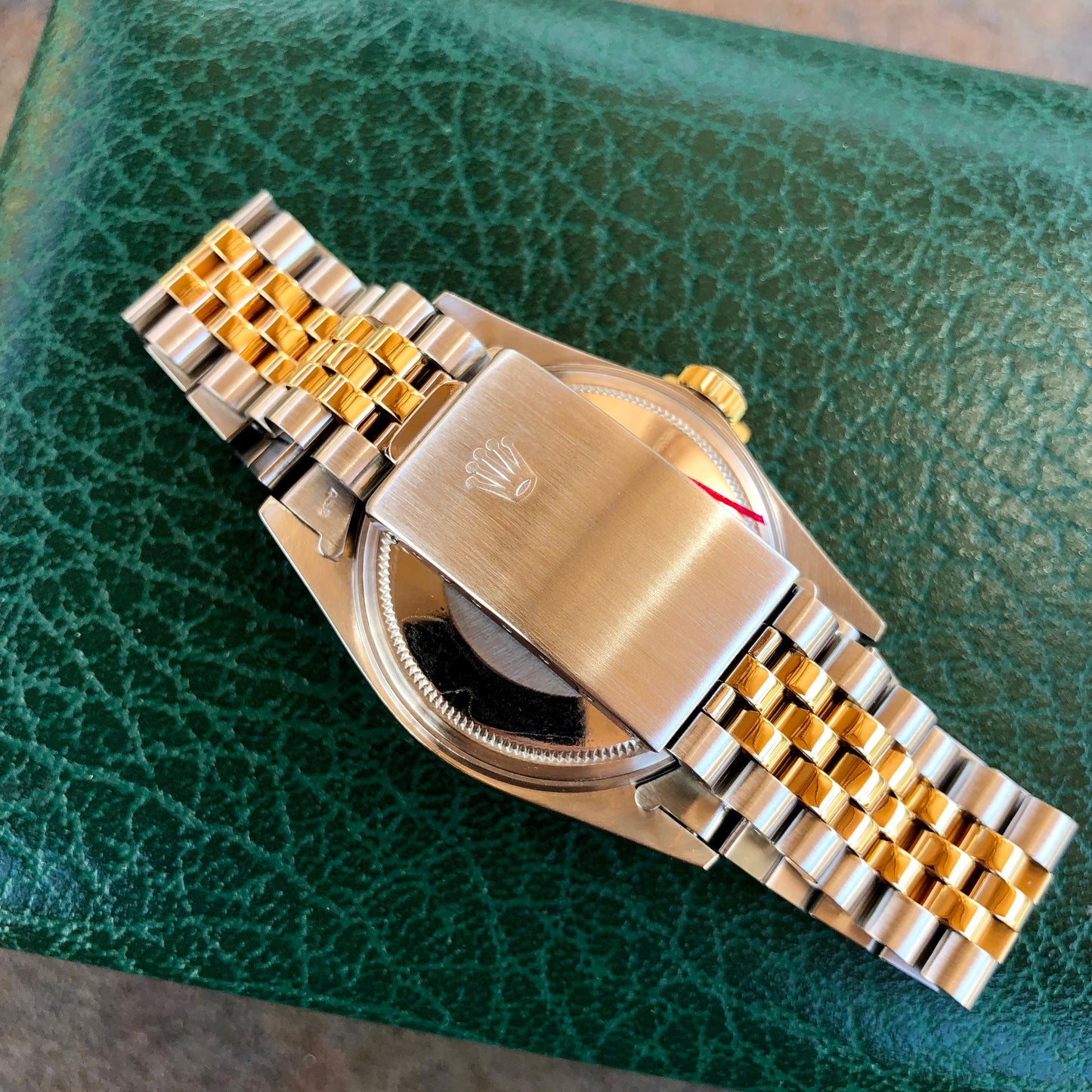 Vintage Rolex Datejust 16013 Champagne Tapestry Cal. 3035 Oyster Perpetual Two Tone Steel Gold Wristwatch Box & Papers Circa 1985 - Hashtag Watch Company