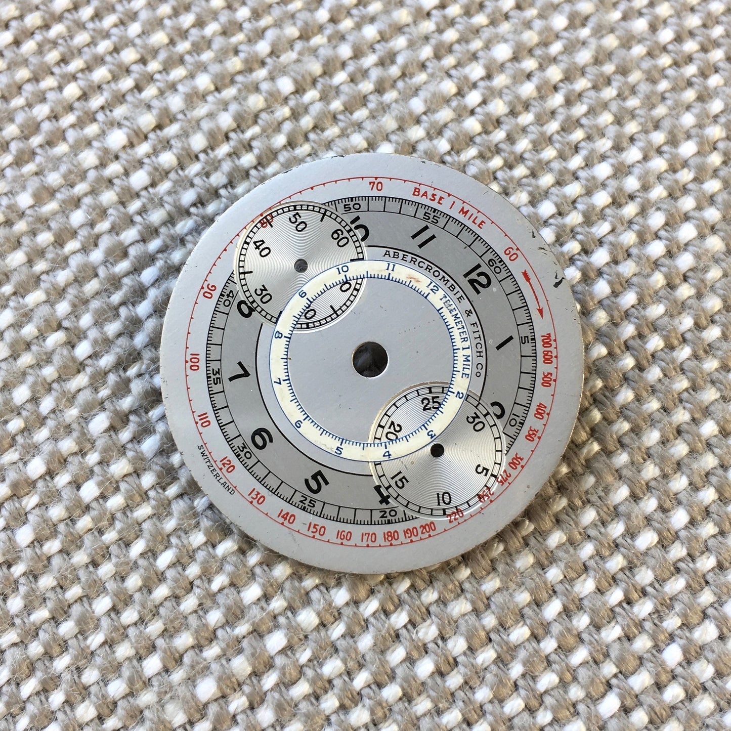 Vintage Abercrombie & Fitch Silver Chronograph 28.55mm Lemrich Suisse Dial - Hashtag Watch Company