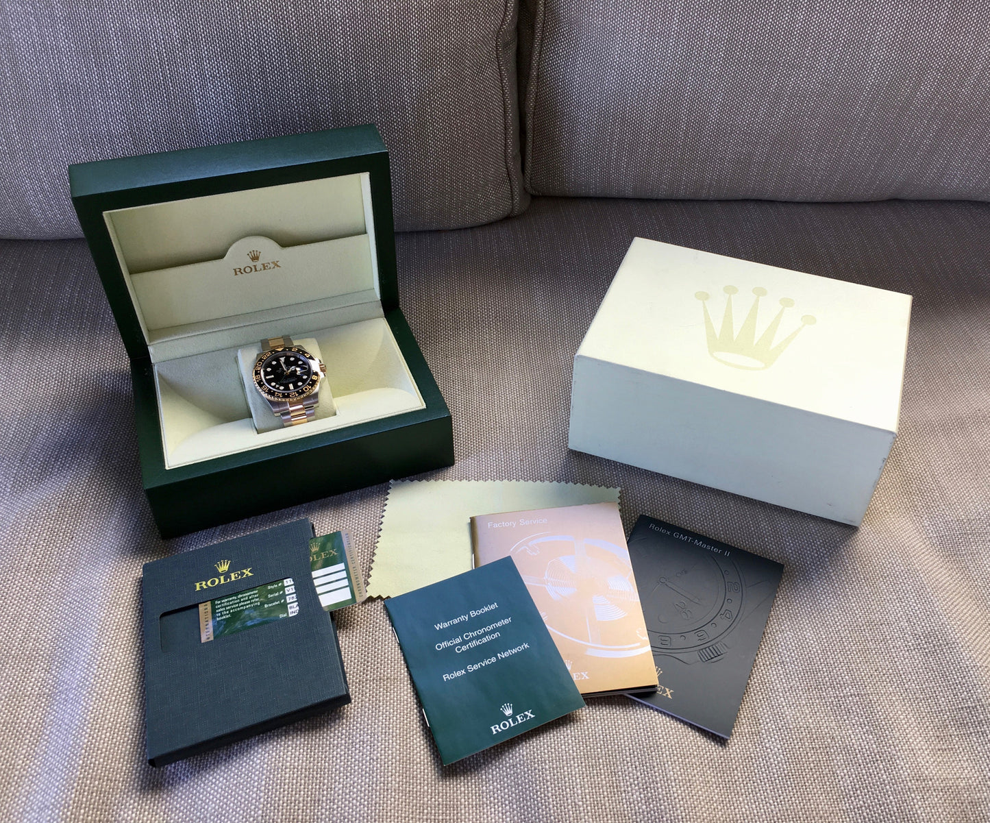 Rolex GMT Master II 116713 Two Tone Steel Gold "V" Serial Watch Box Papers - Hashtag Watch Company