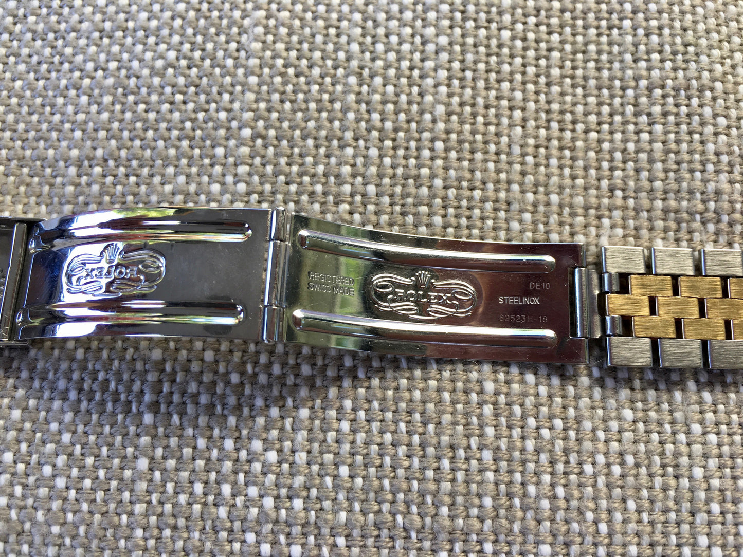 Rolex Jubilee 62523H-18 Two Tone Steel 18K Gold 455 B Ends Bracelet 7.25" - Hashtag Watch Company