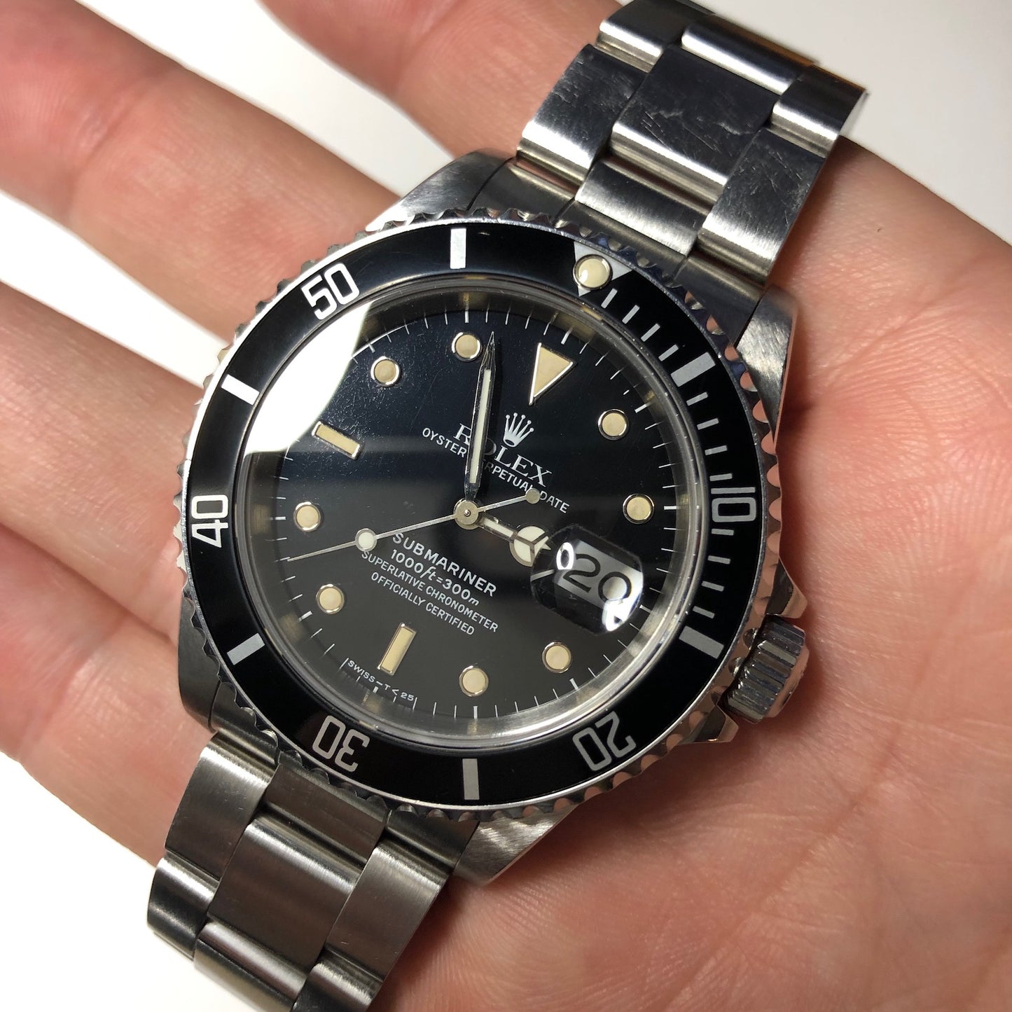 Rolex Submariner Date 16610 Stainless Steel Wristwatch Box Papers Circa 1989 Unpolished - Hashtag Watch Company