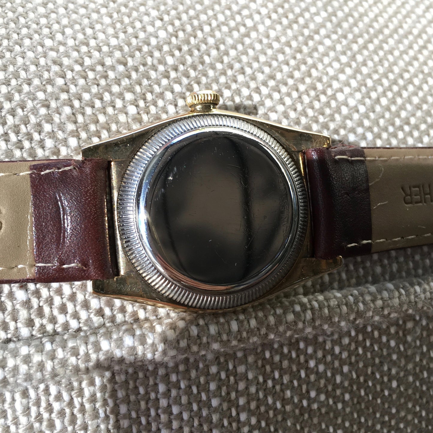 Vintage Rolex Bubbleback 3725 14K Solid Gold Steel TROPICAL Automatic Watch - Hashtag Watch Company