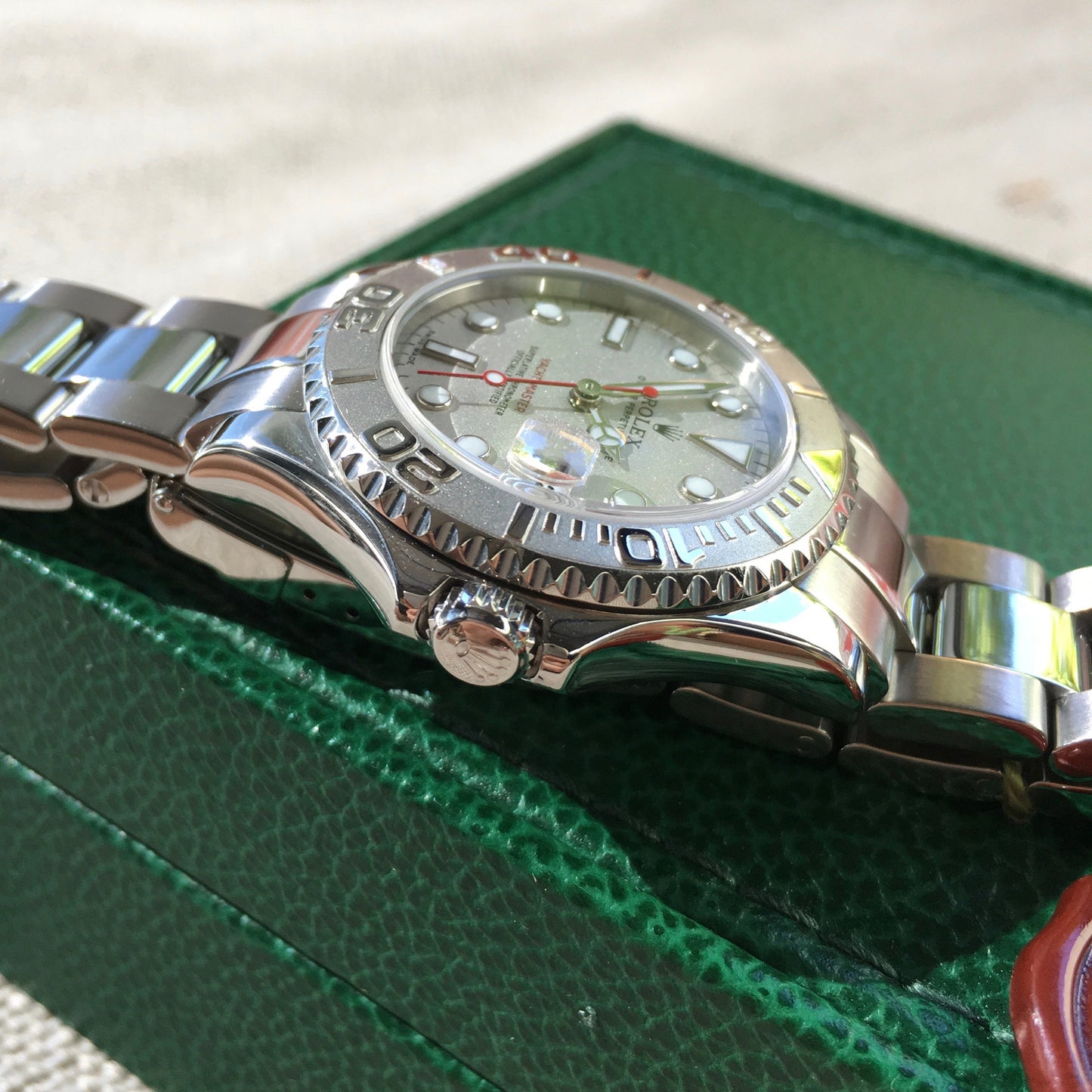 Rolex Yachtmaster 168622 Mid Size "P" Steel Platinum Oyster Ladies Wristwatch - Hashtag Watch Company