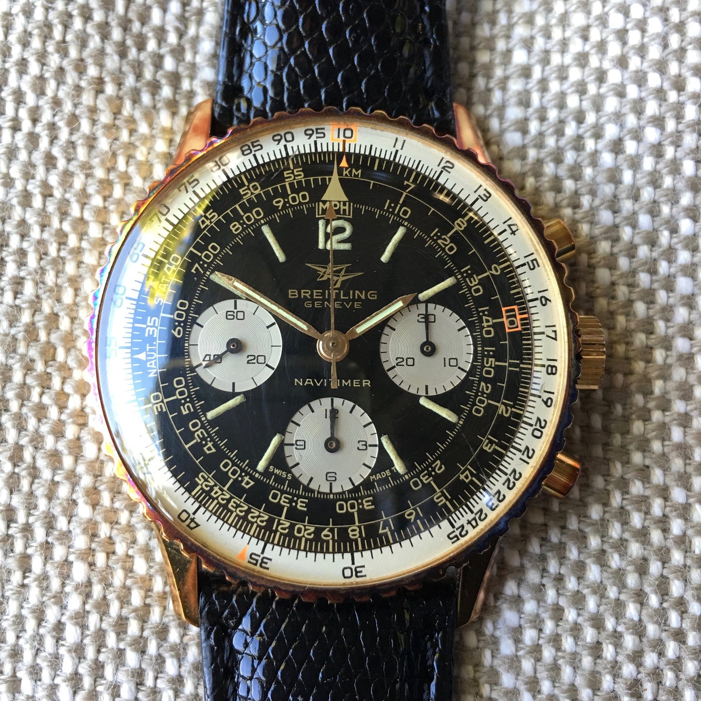 Vintage Breitling Navitimer 806 Gold Filled "New Old Stock" Venus 178 Wristwatch - Hashtag Watch Company