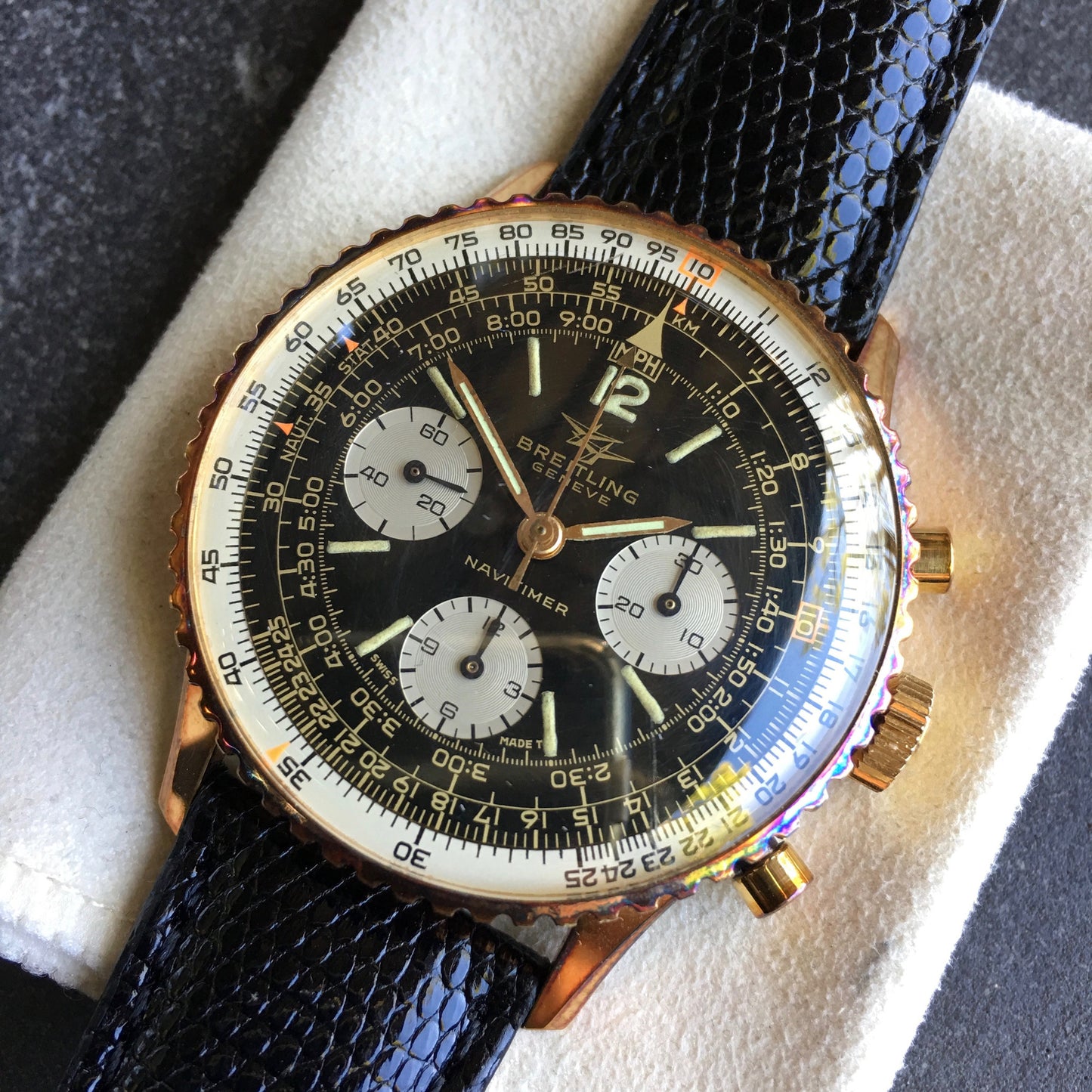 Vintage Breitling Navitimer 806 Gold Filled "New Old Stock" Venus 178 Wristwatch - Hashtag Watch Company