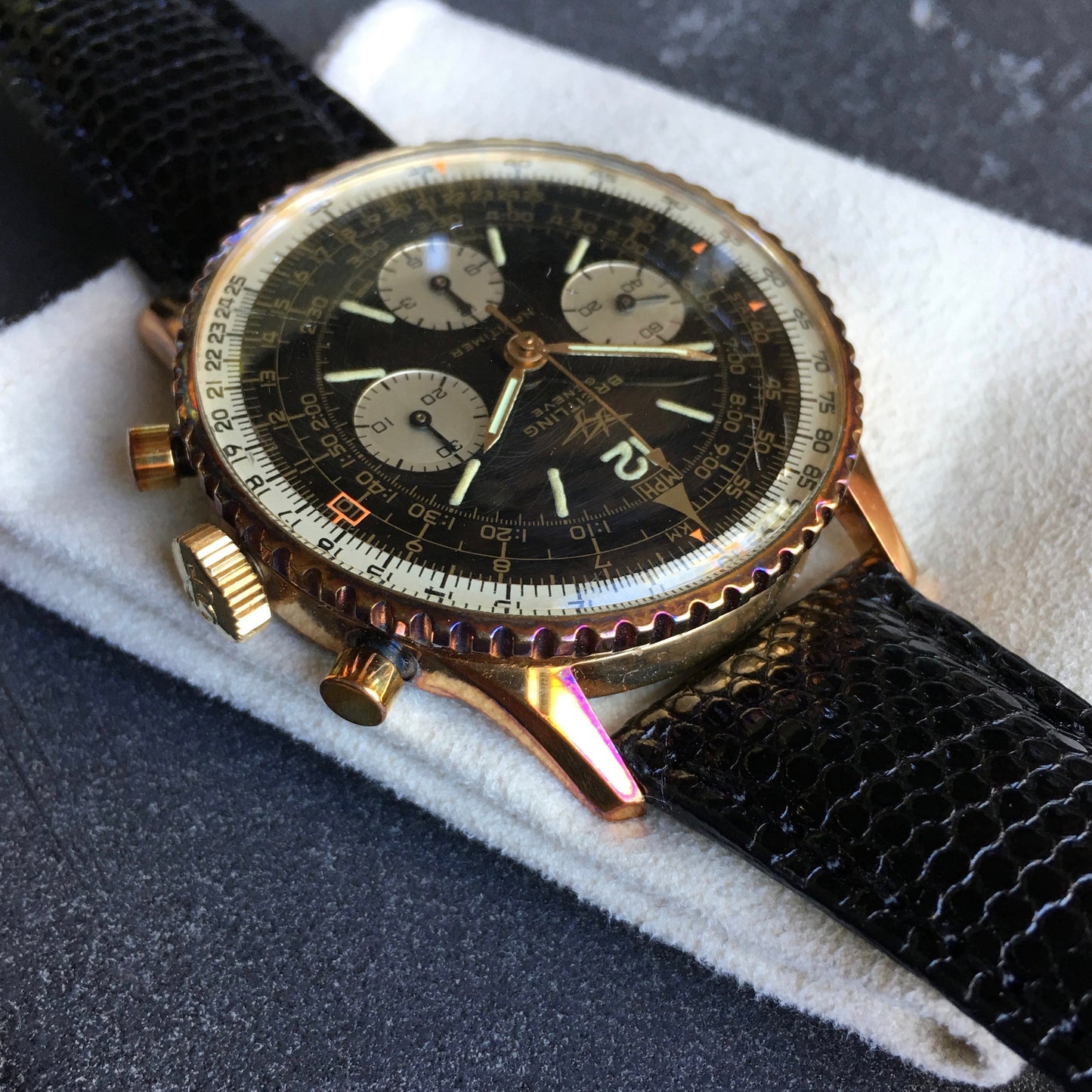 Vintage Breitling Navitimer 806 Gold Filled "New Old Stock" Venus 178 Wristwatch - Hashtag Watch Company