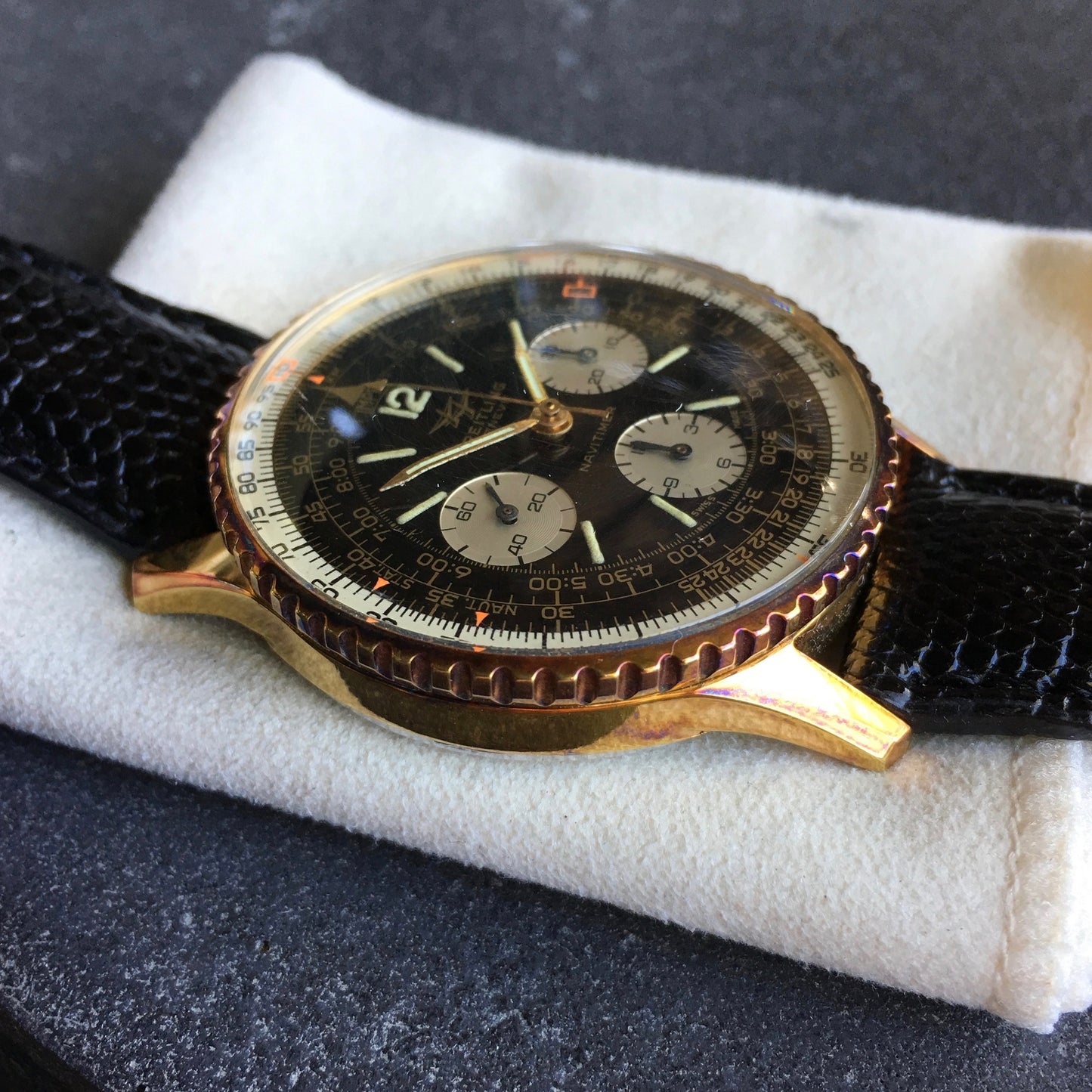 Vintage Breitling Navitimer 806 Gold Filled "New Old Stock" Venus 178 Wristwatch - Hashtag Watch Company