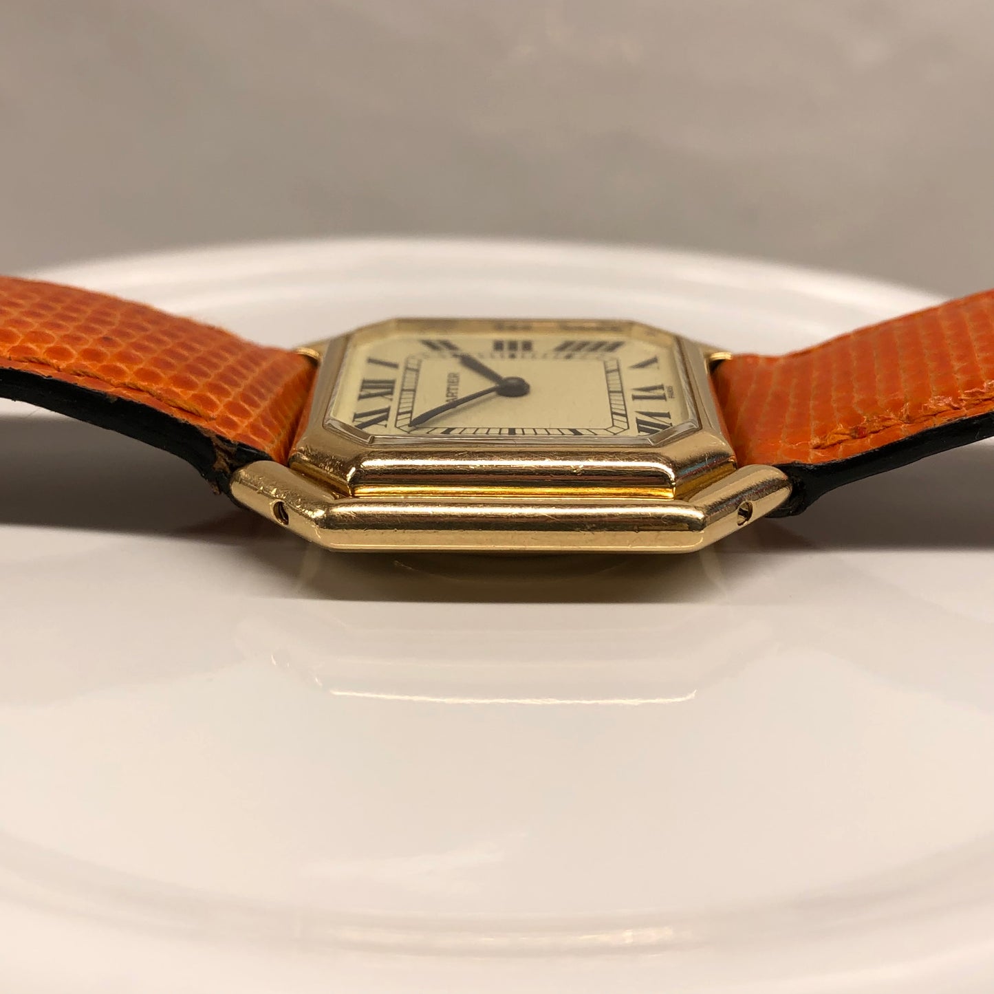 Cartier Ceinture Automatique Jumbo 18K Yellow Gold Paris Leather Vintage 31mm Wristwatch - Hashtag Watch Company